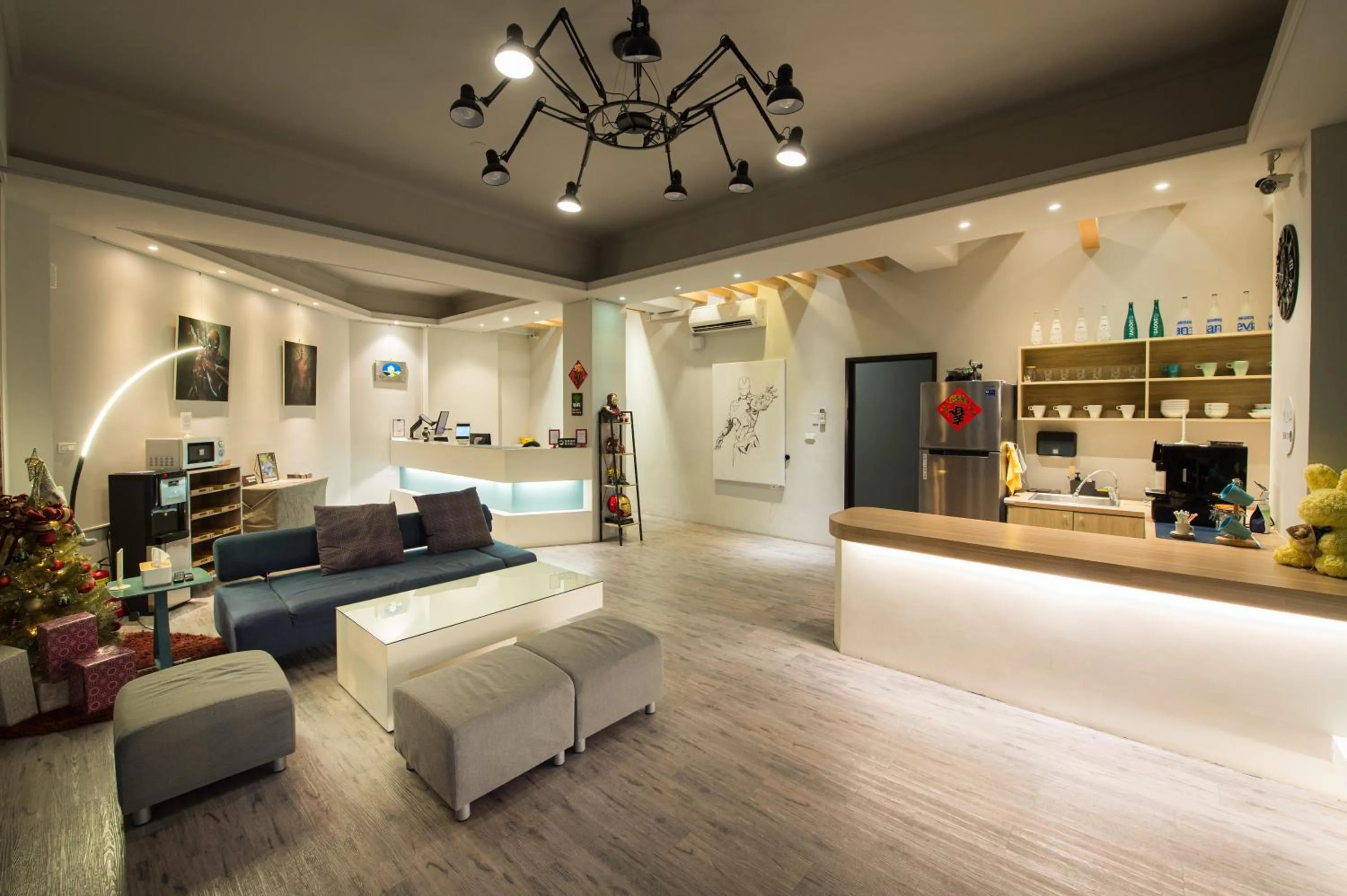 Living room in MUNA Hostel