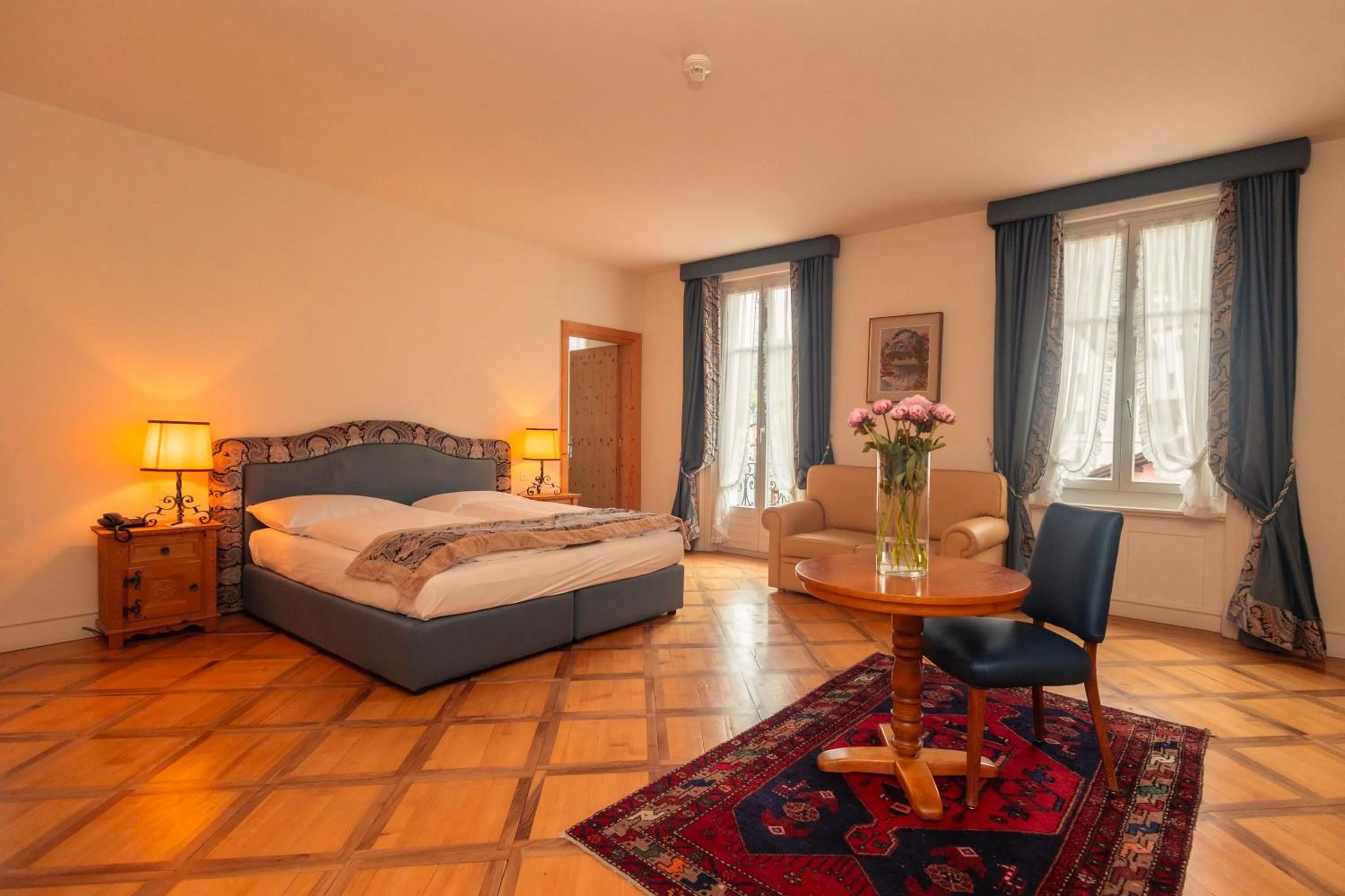 Bed in Hotel Bernina 1865 by Kleos Group Collection