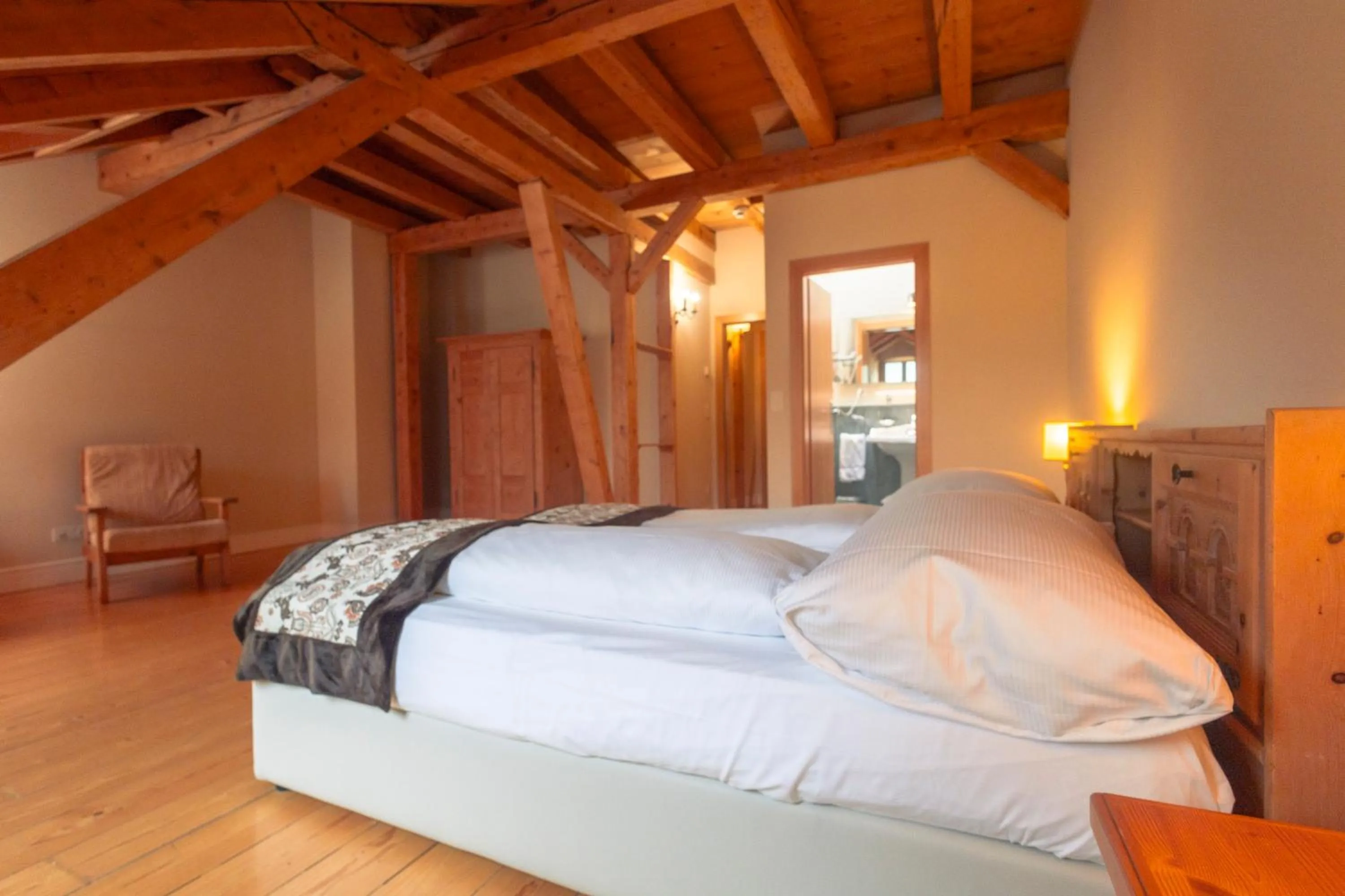 Bed in Hotel Bernina 1865 by Kleos Group Collection