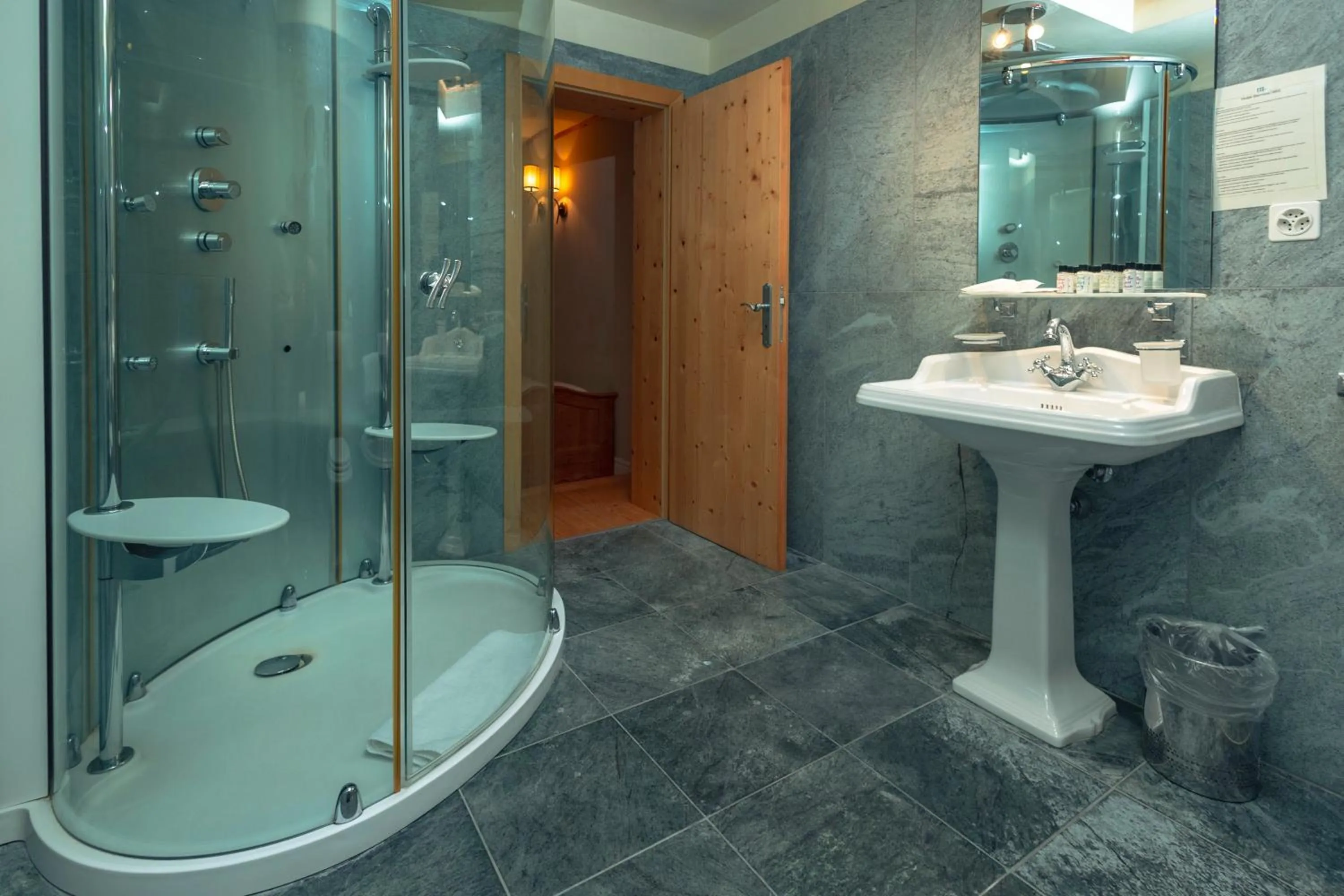 Bathroom in Hotel Bernina 1865 by Kleos Group Collection