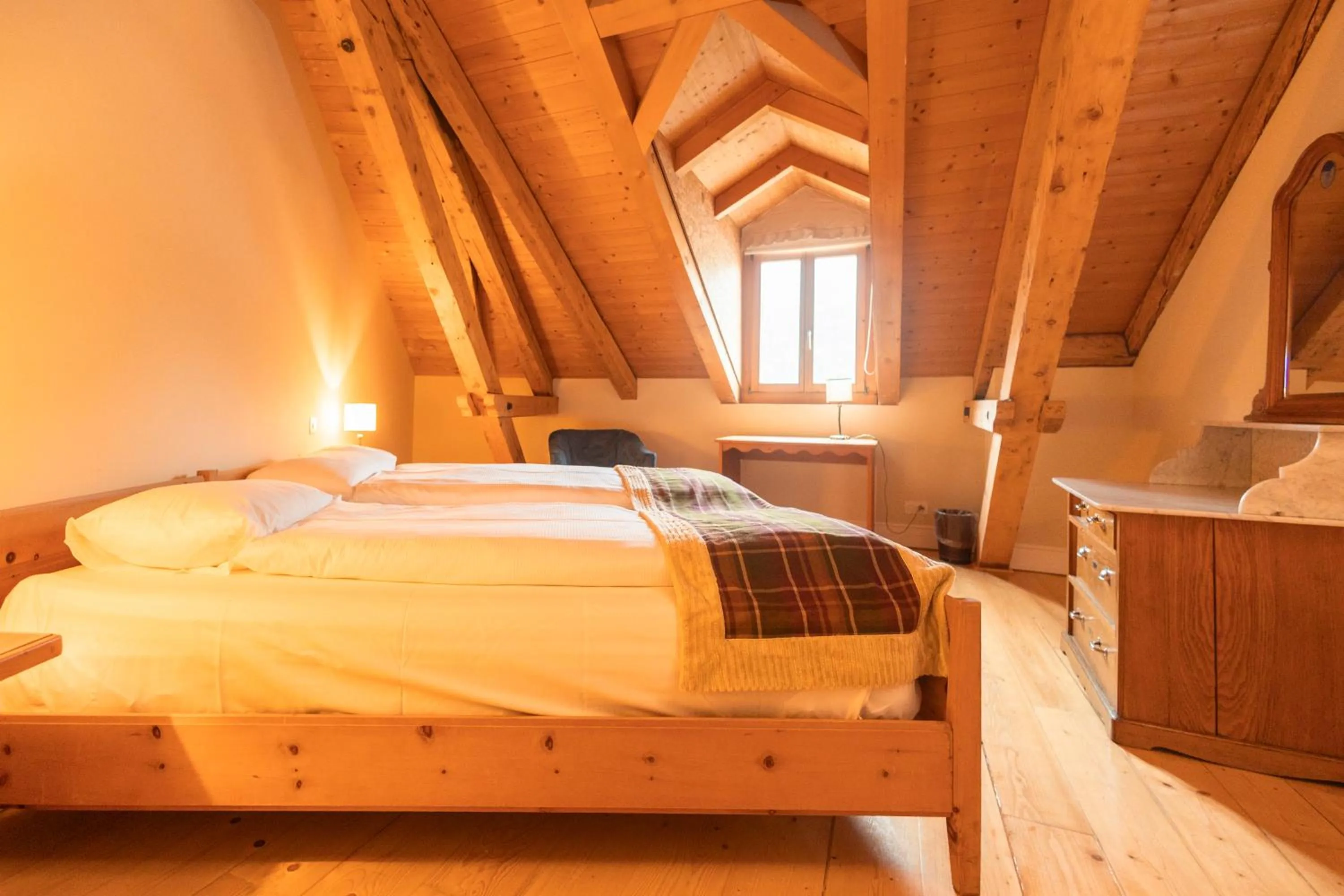 Bed in Hotel Bernina 1865 by Kleos Group Collection