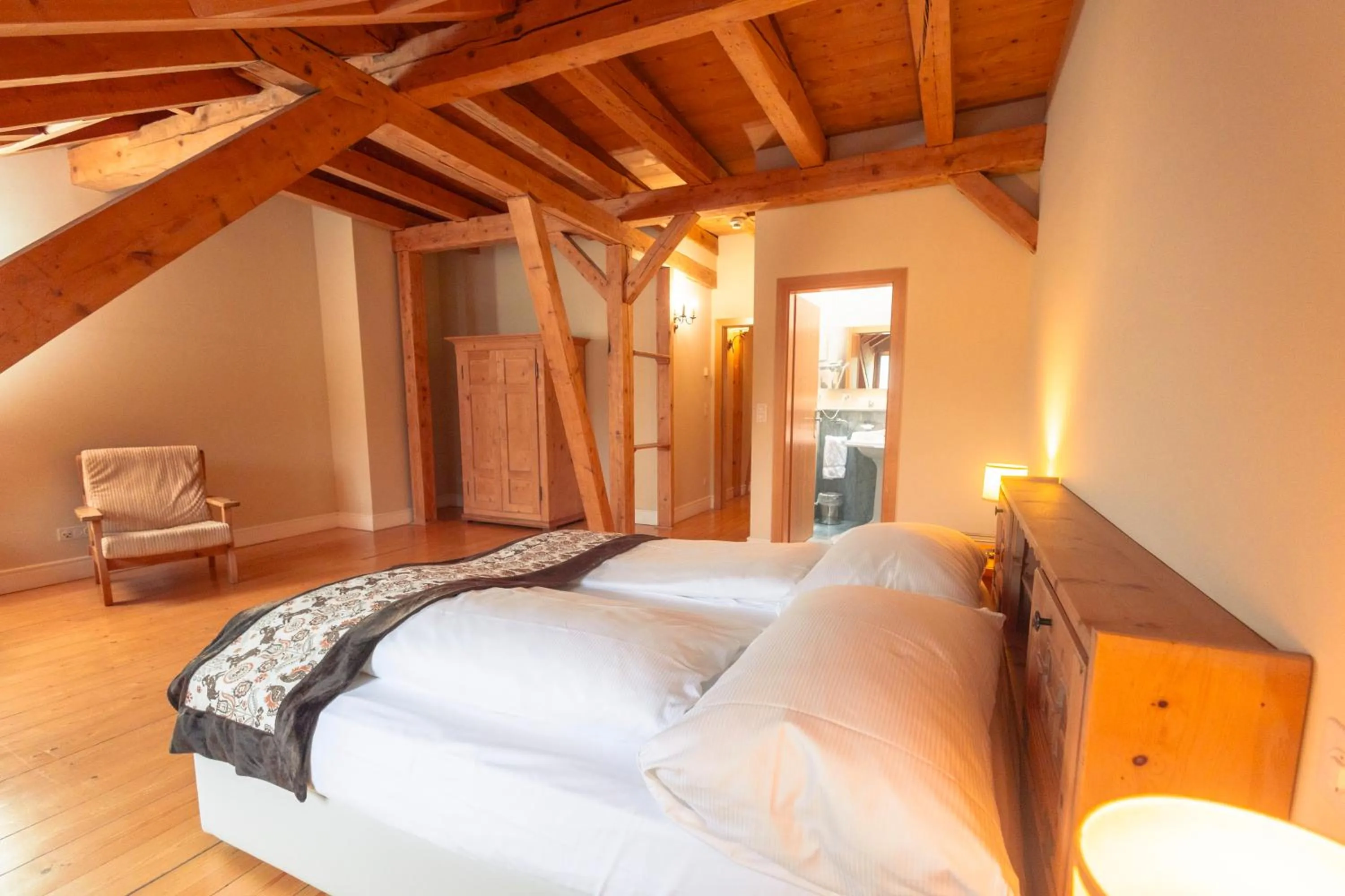 Bed in Hotel Bernina 1865 by Kleos Group Collection