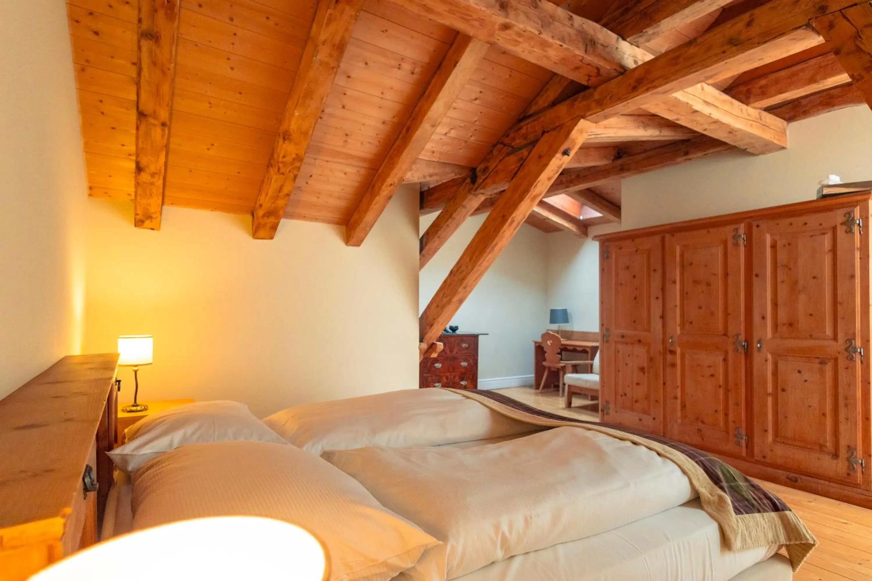 Bed in Hotel Bernina 1865 by Kleos Group Collection