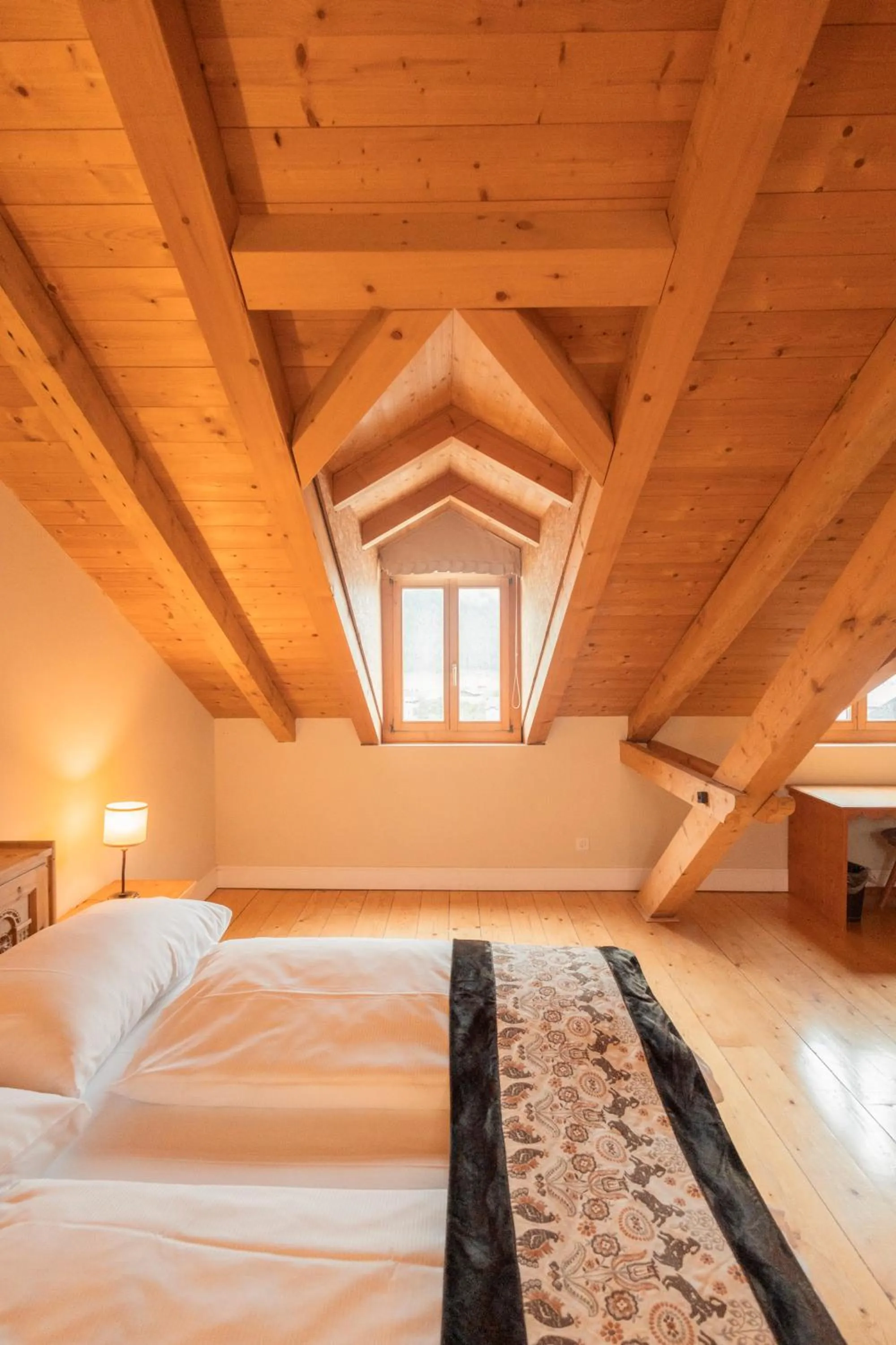 Bed in Hotel Bernina 1865 by Kleos Group Collection