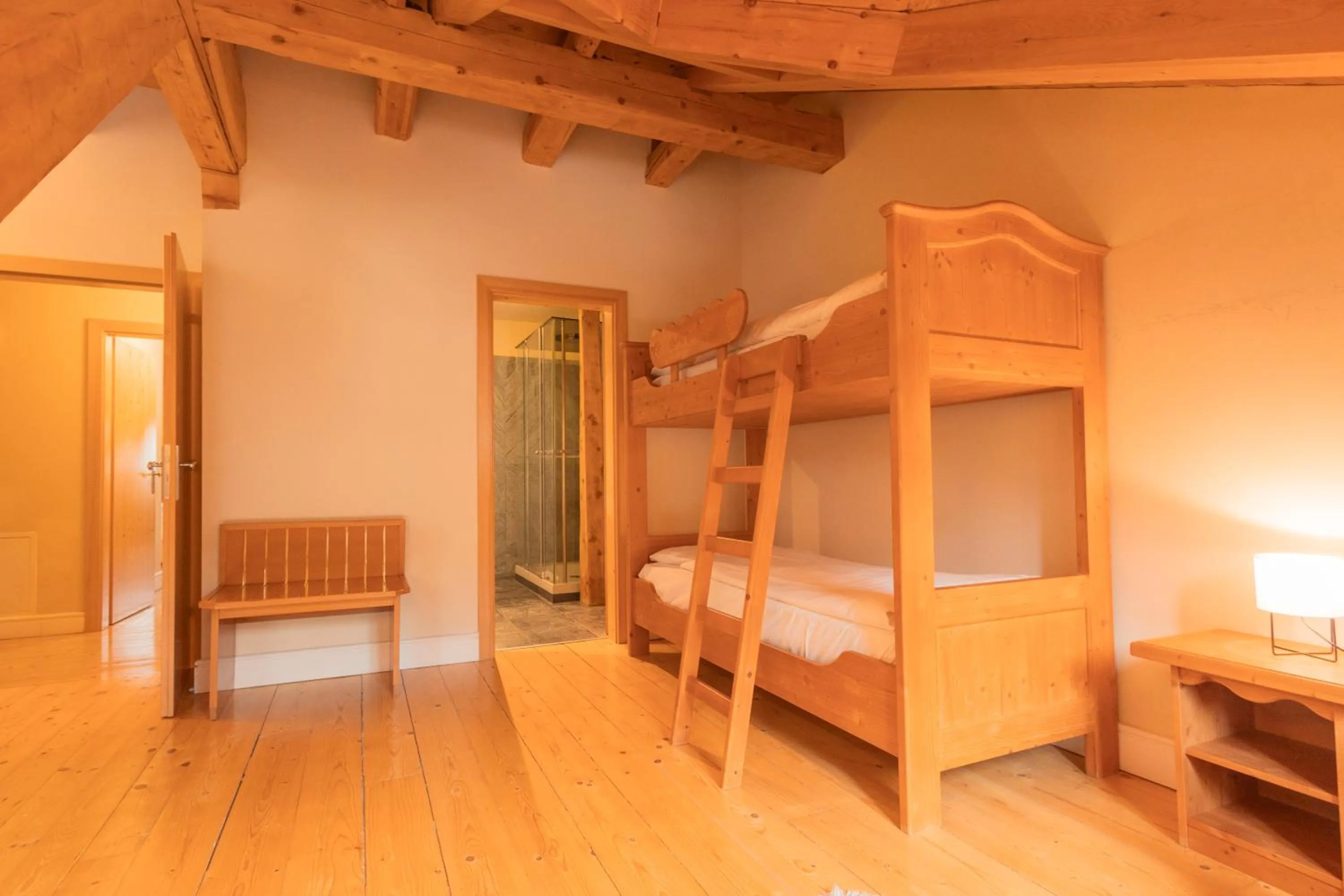 Bed in Hotel Bernina 1865 by Kleos Group Collection