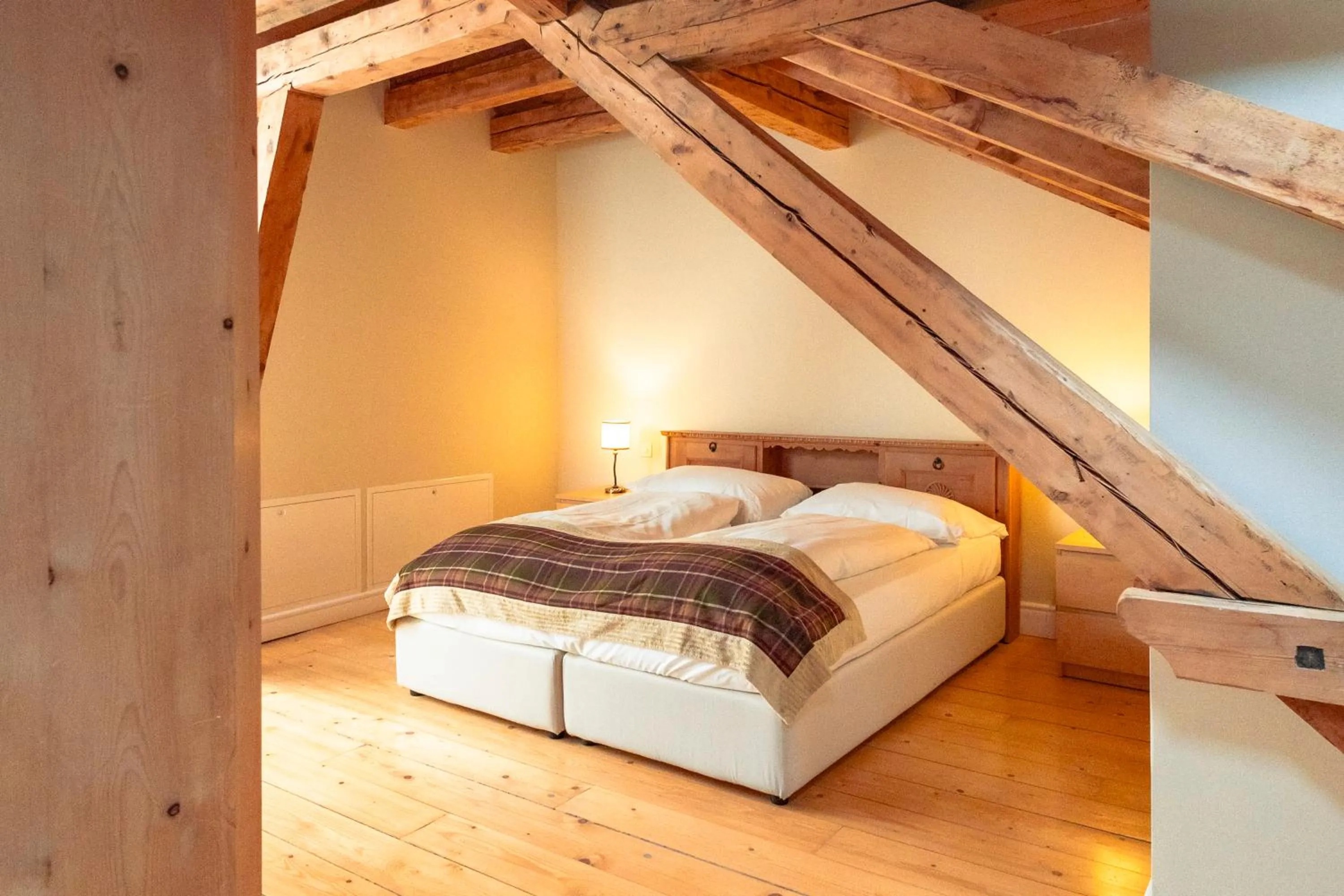 Bed in Hotel Bernina 1865 by Kleos Group Collection