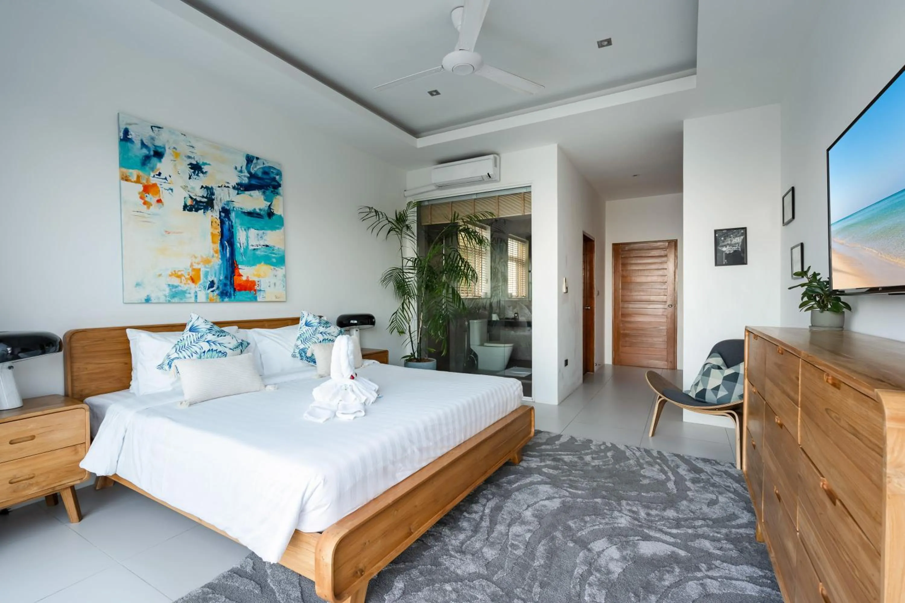 Bedroom, Bed in Villa Melo