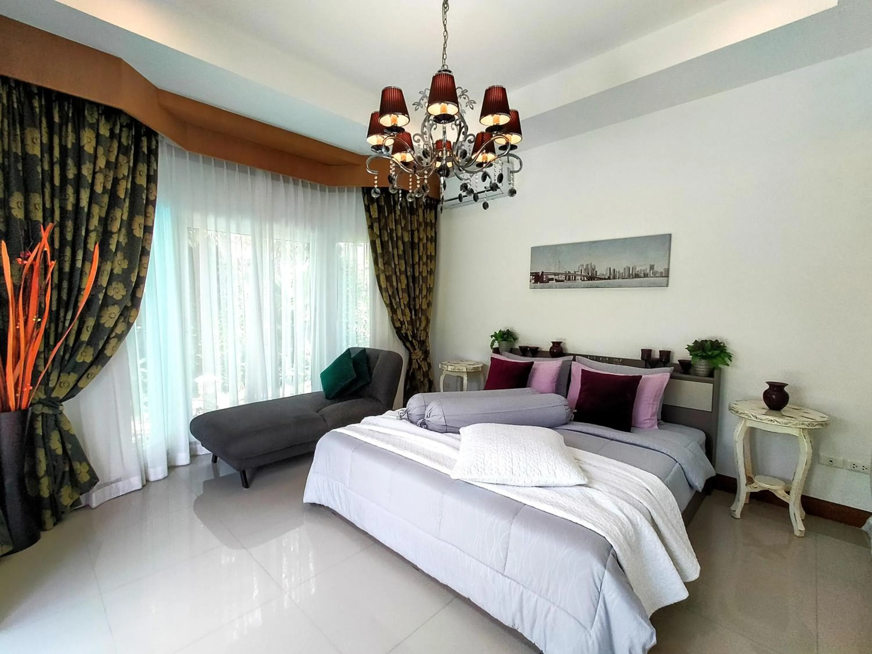 Bed in Leelawadee Pool Villa BBQ&Pool party