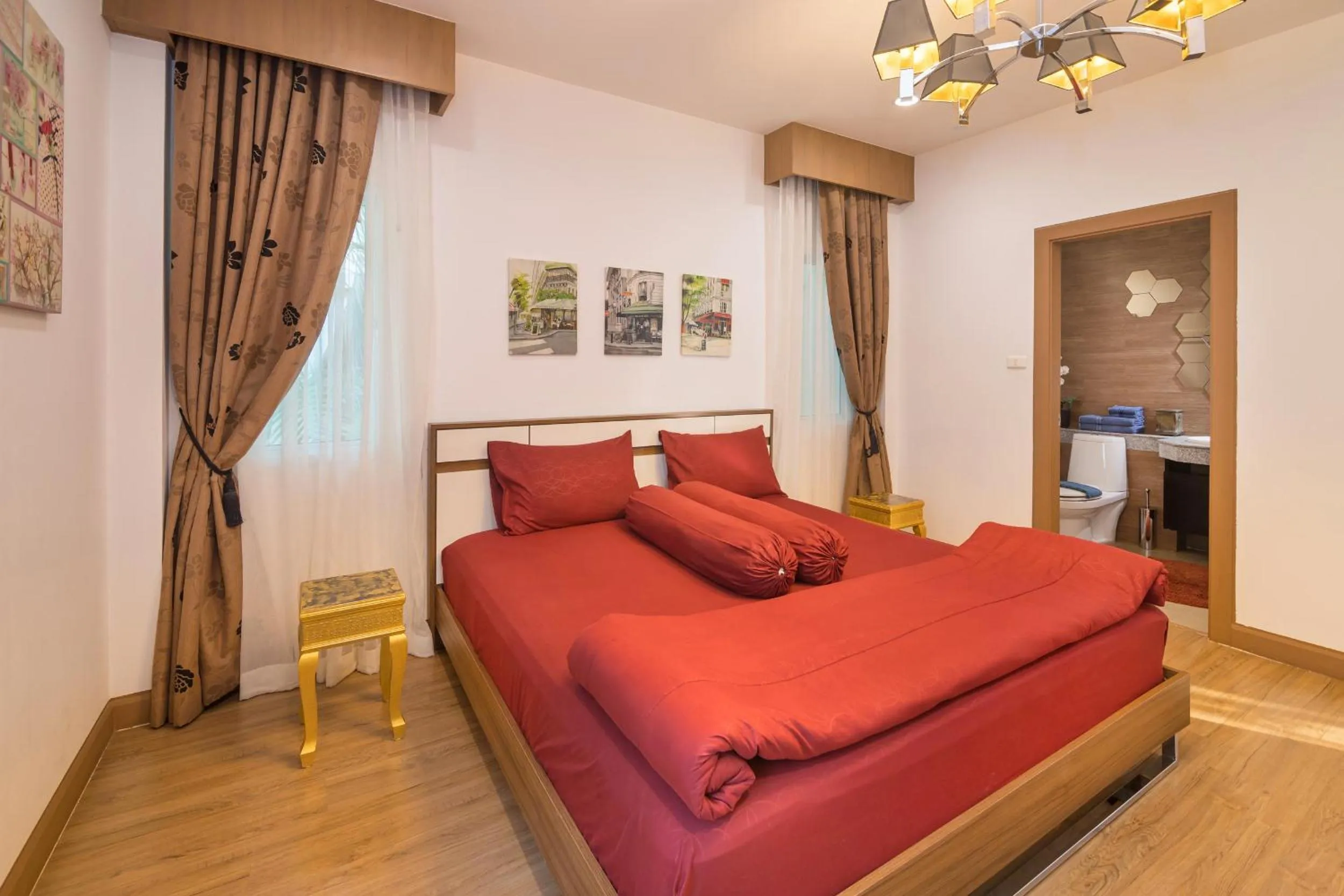 Bed in Leelawadee Pool Villa BBQ&Pool party