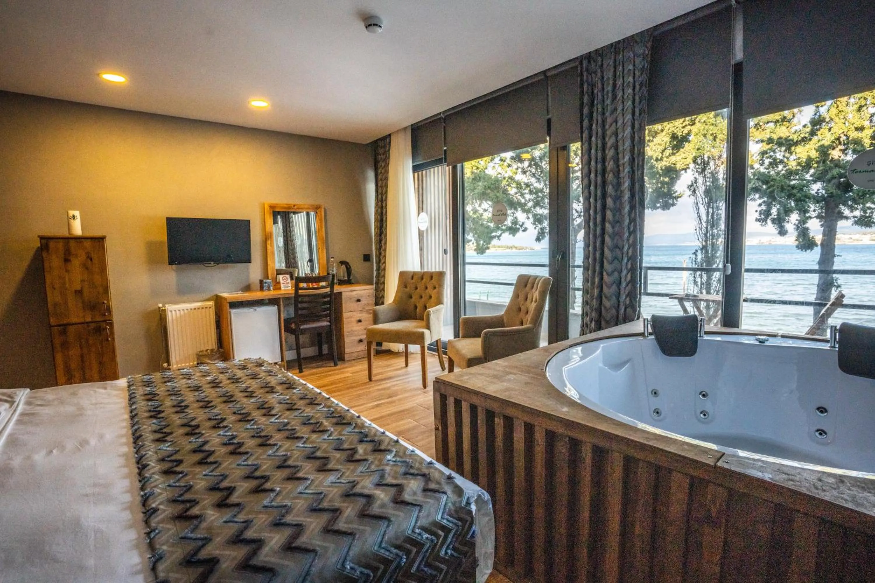 Bed in Sifne Thermal Otel