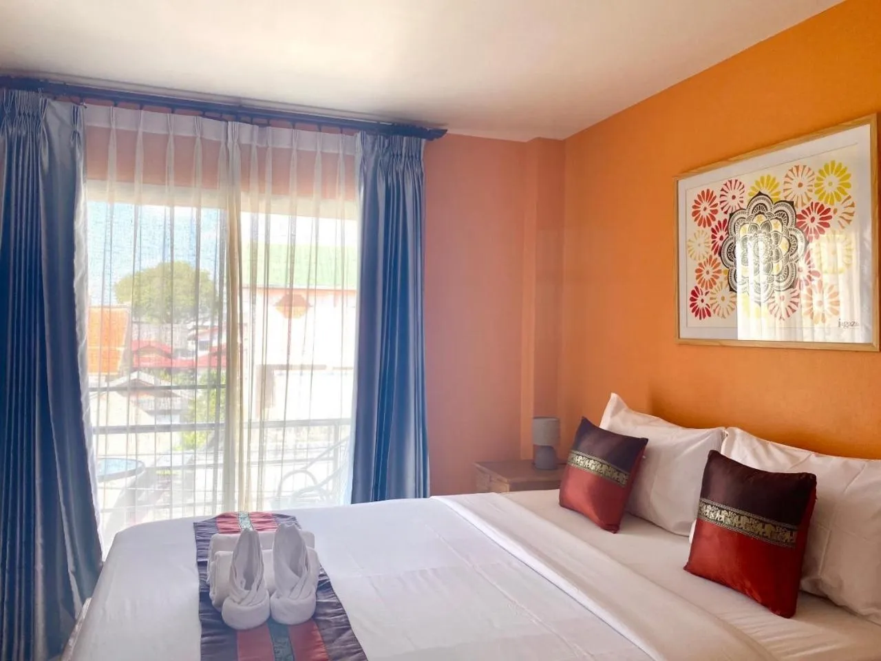 Bed in Chinda Boutique Hotel