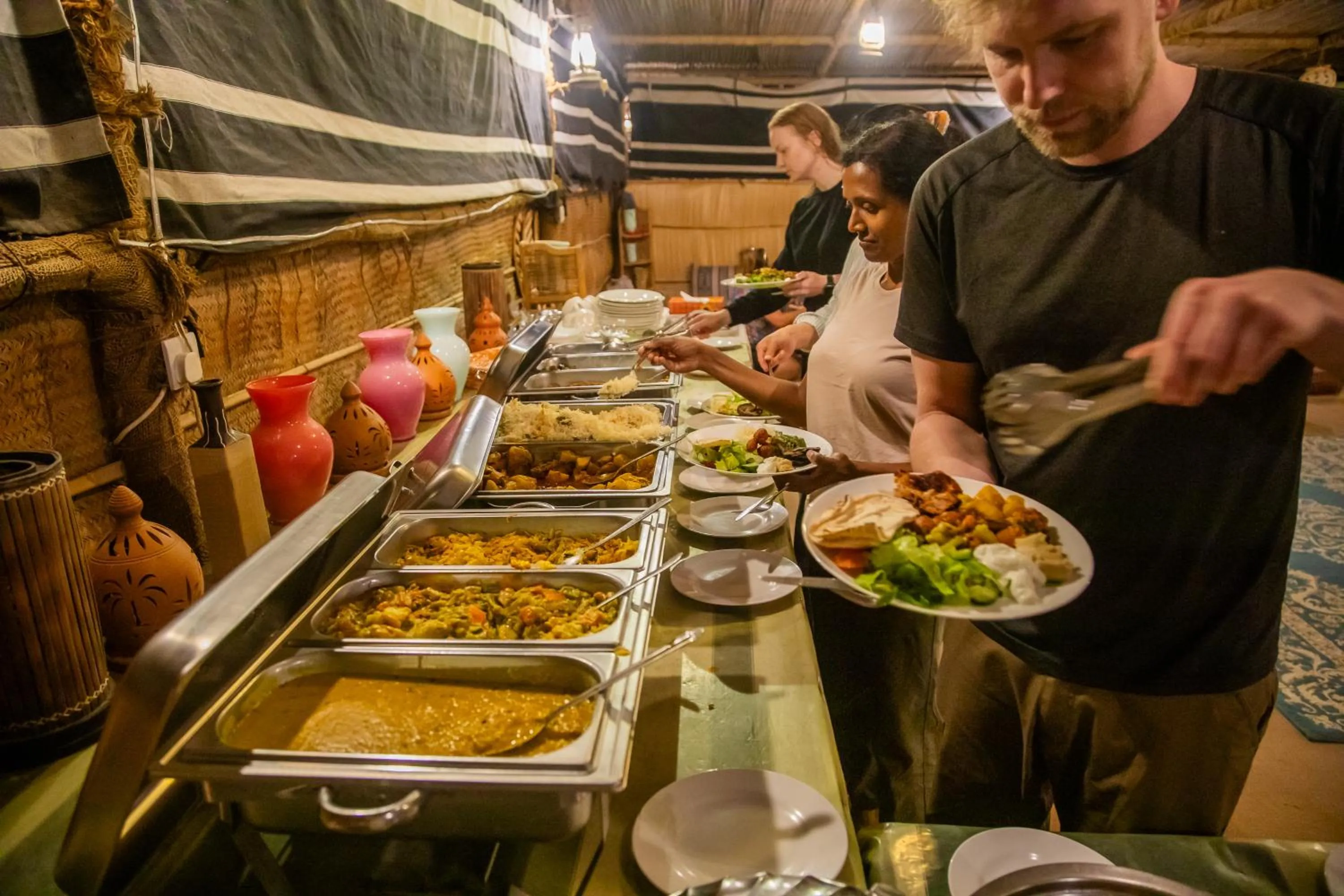 Buffet breakfast in Sands Dream Tourism Camp