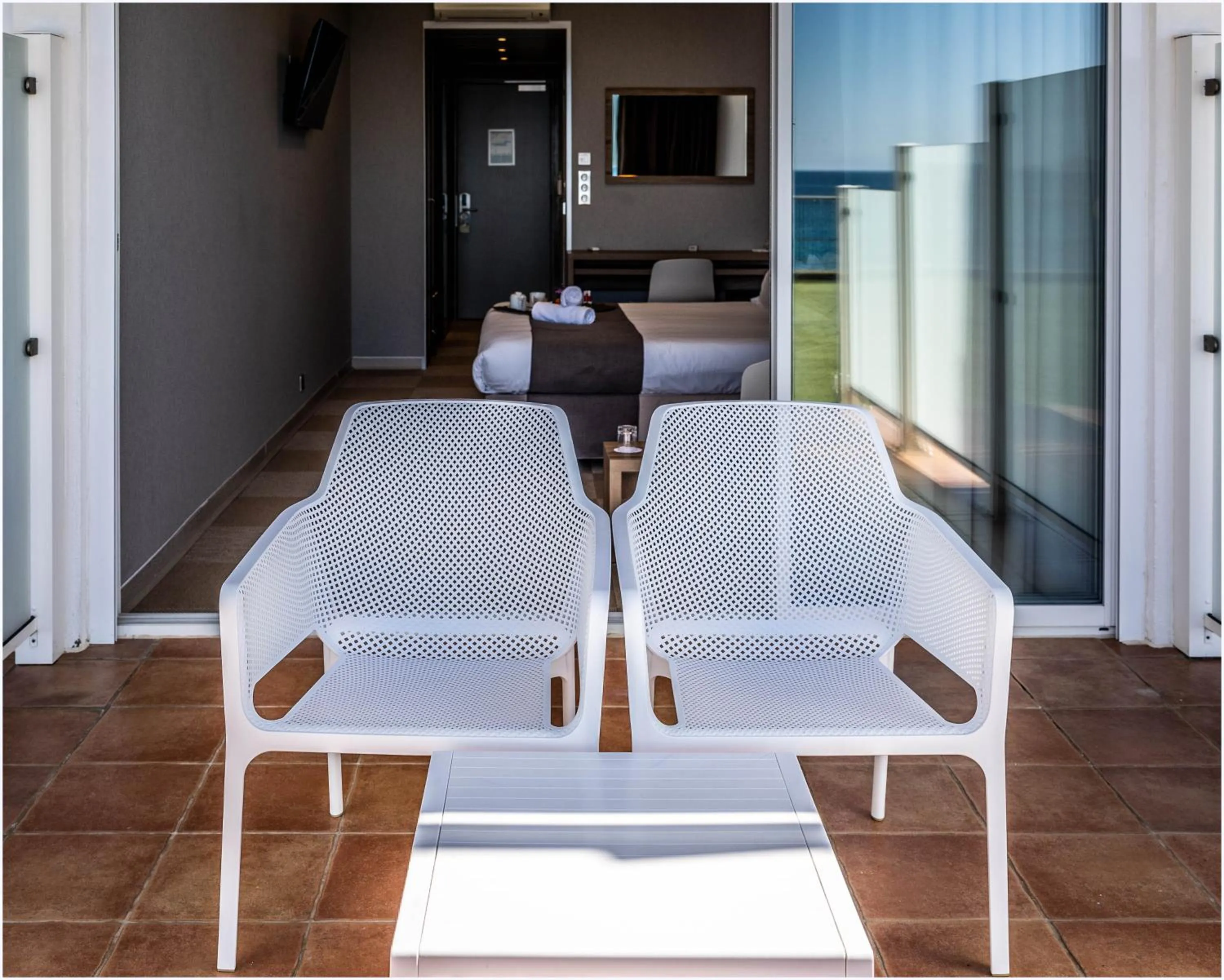 Balcony/Terrace in Hôtel Cala di Sole