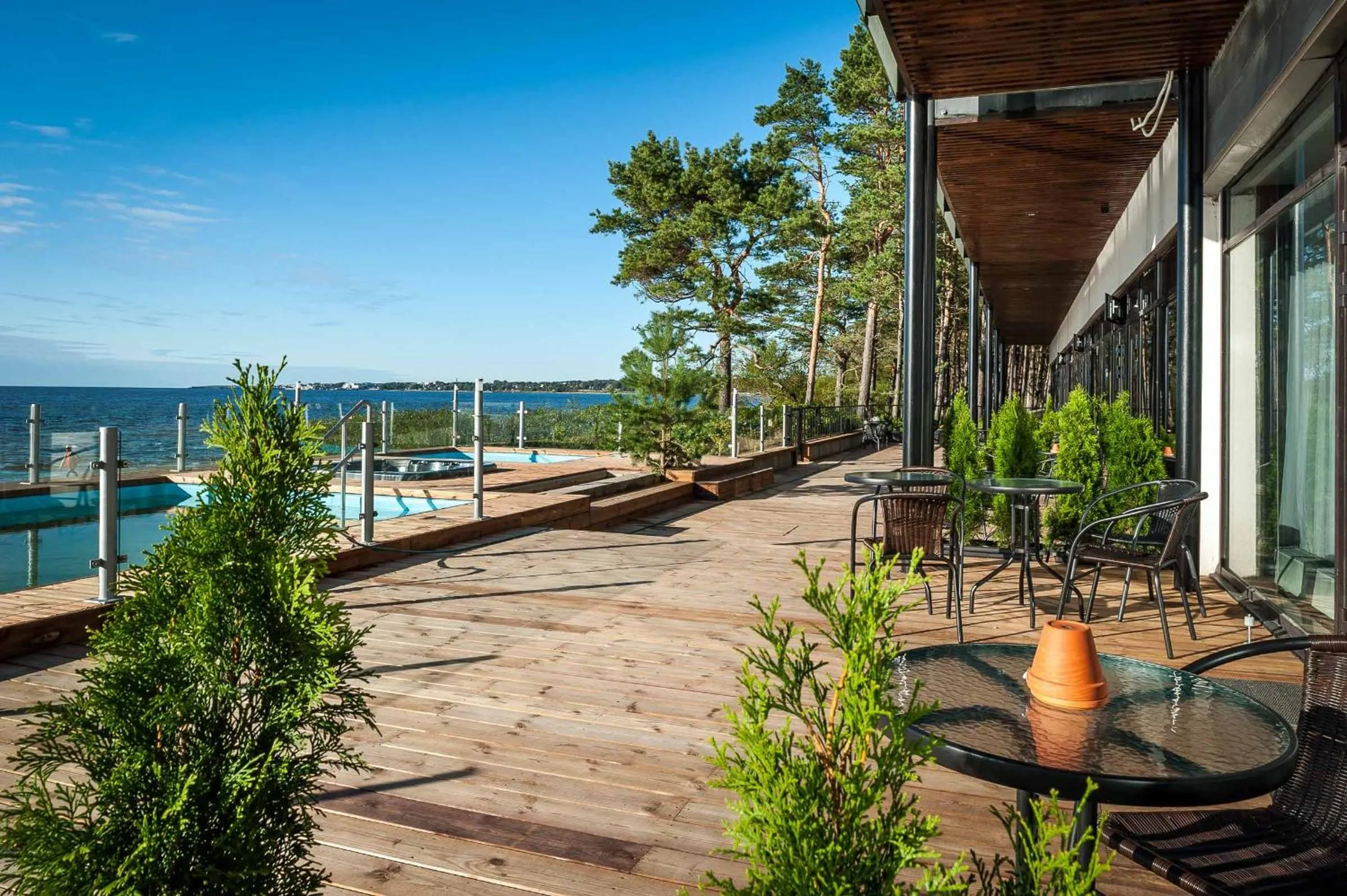 Patio in Pirita Beach Apartments & SPA