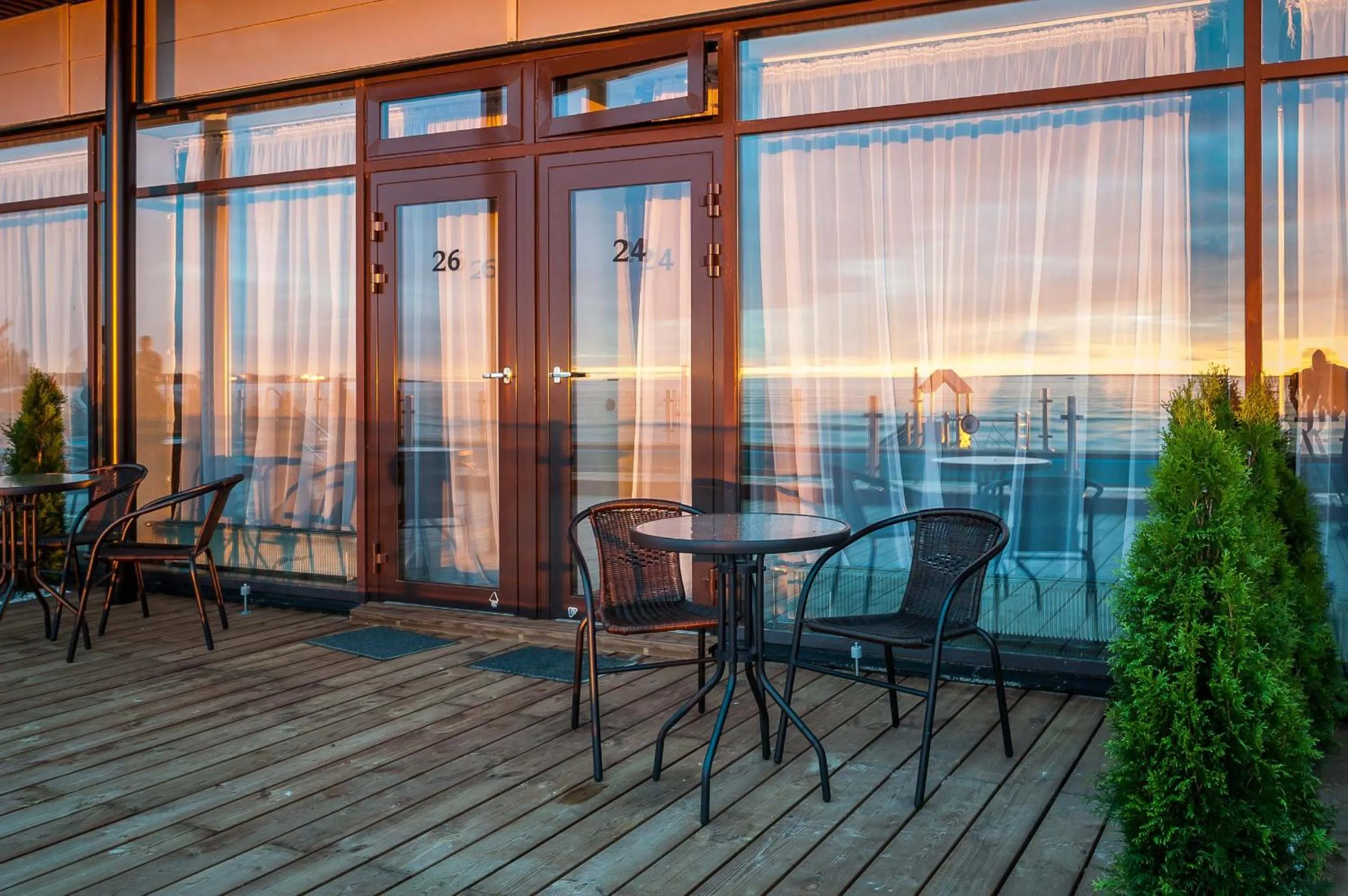 Patio in Pirita Beach Apartments & SPA