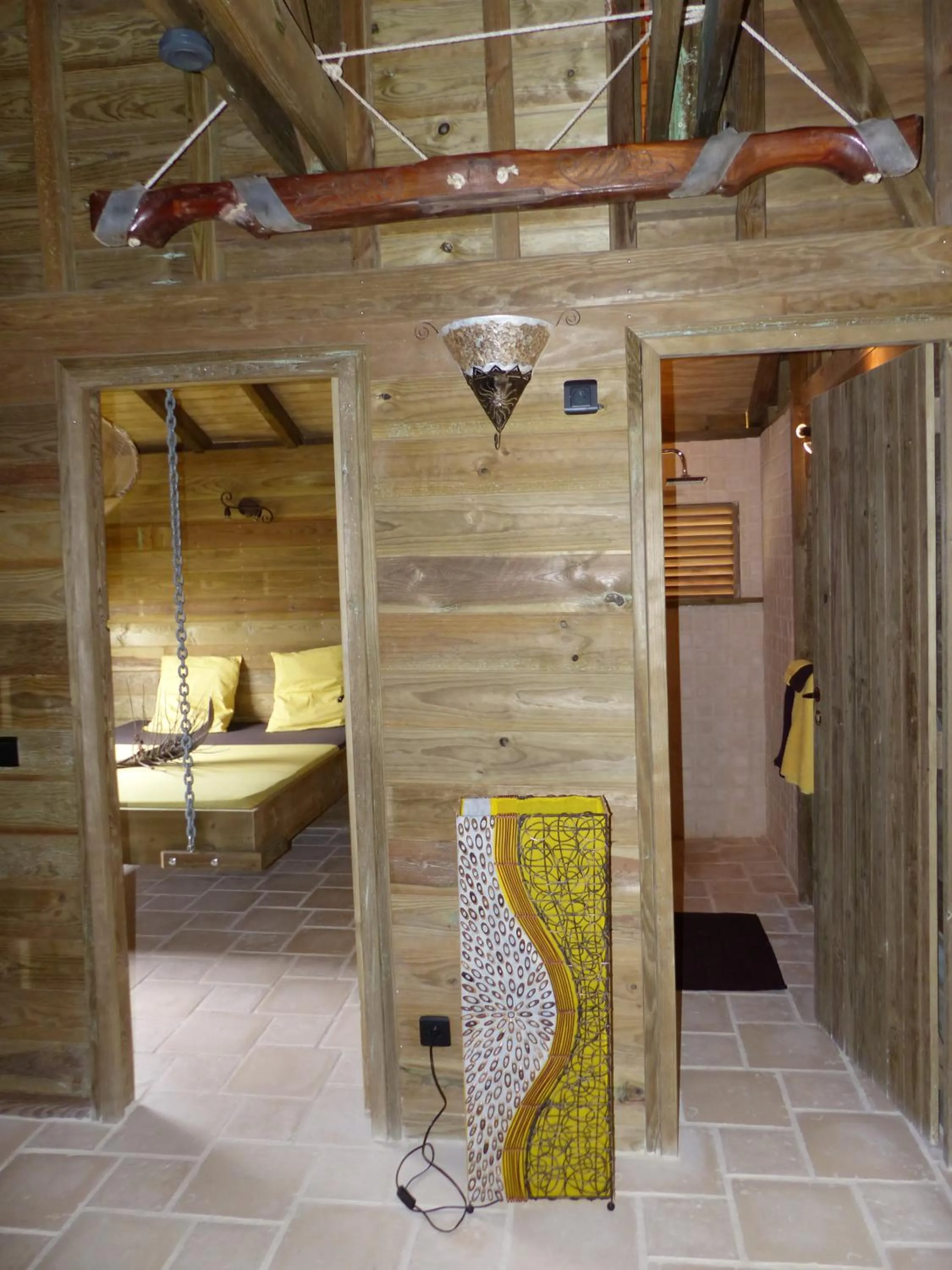 Living room, Bed in Iguana Ecolodge