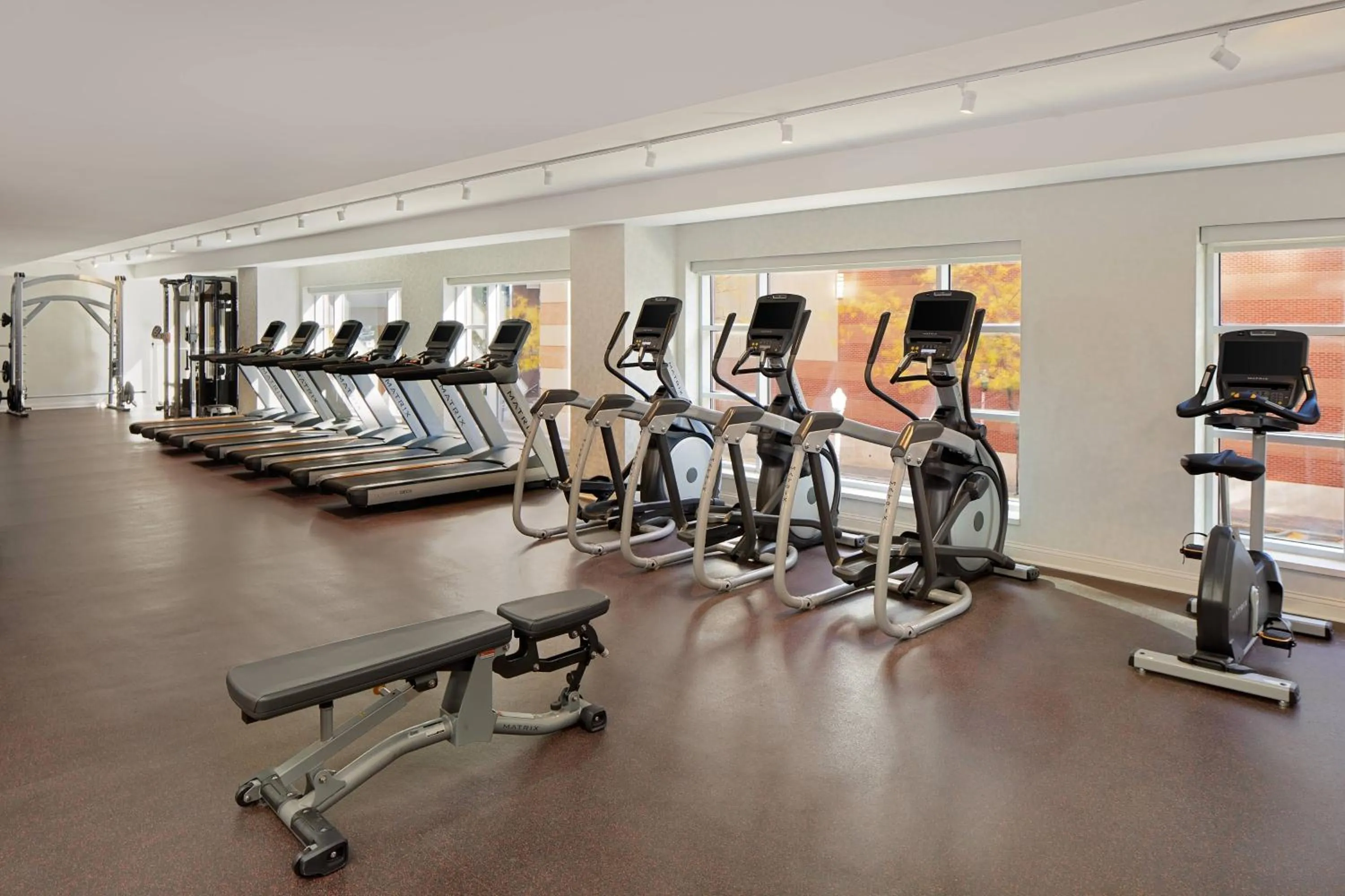 Fitness centre/facilities in Cincinnati Marriott at RiverCenter
