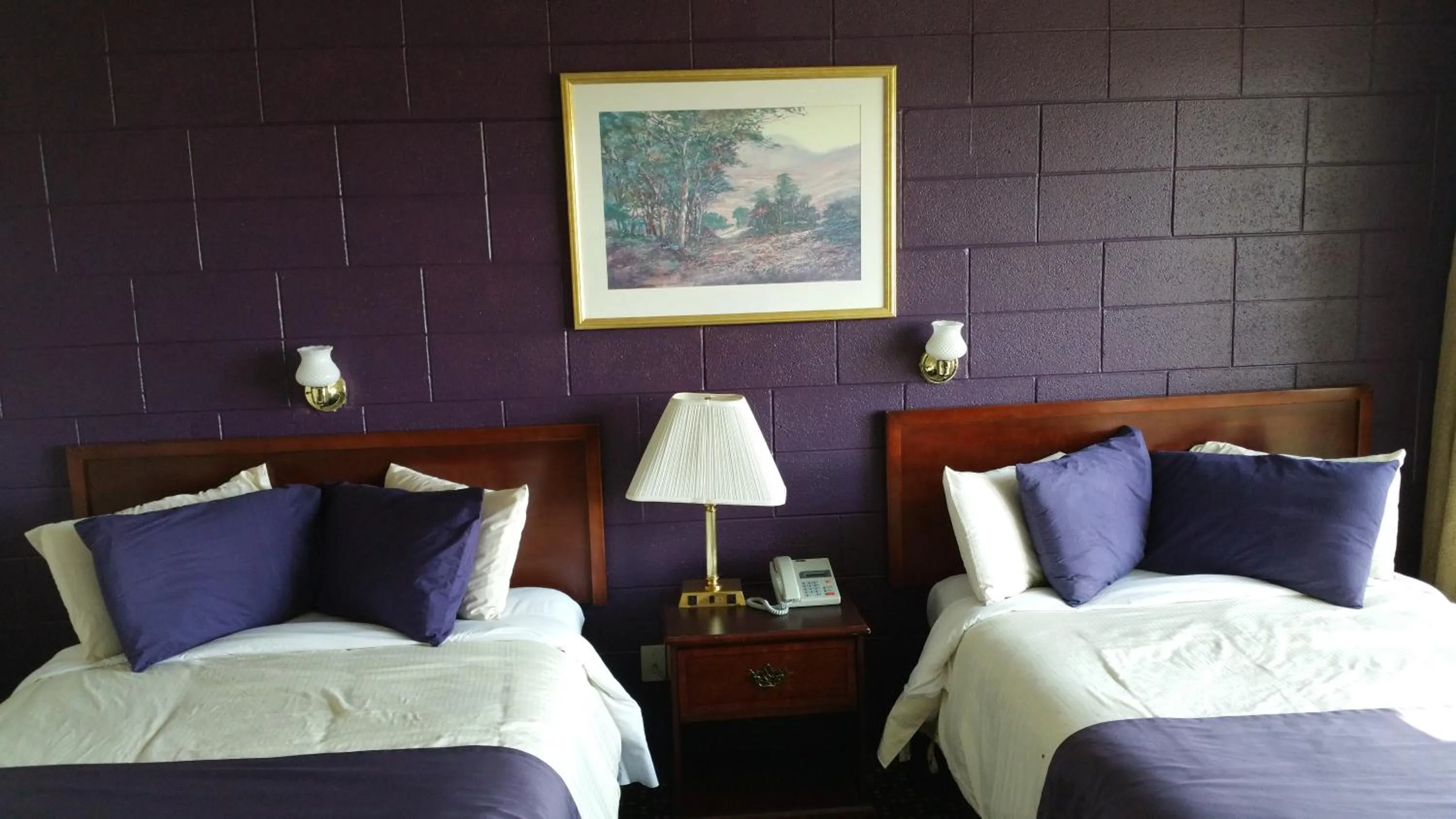 Bed in Riverview Motel