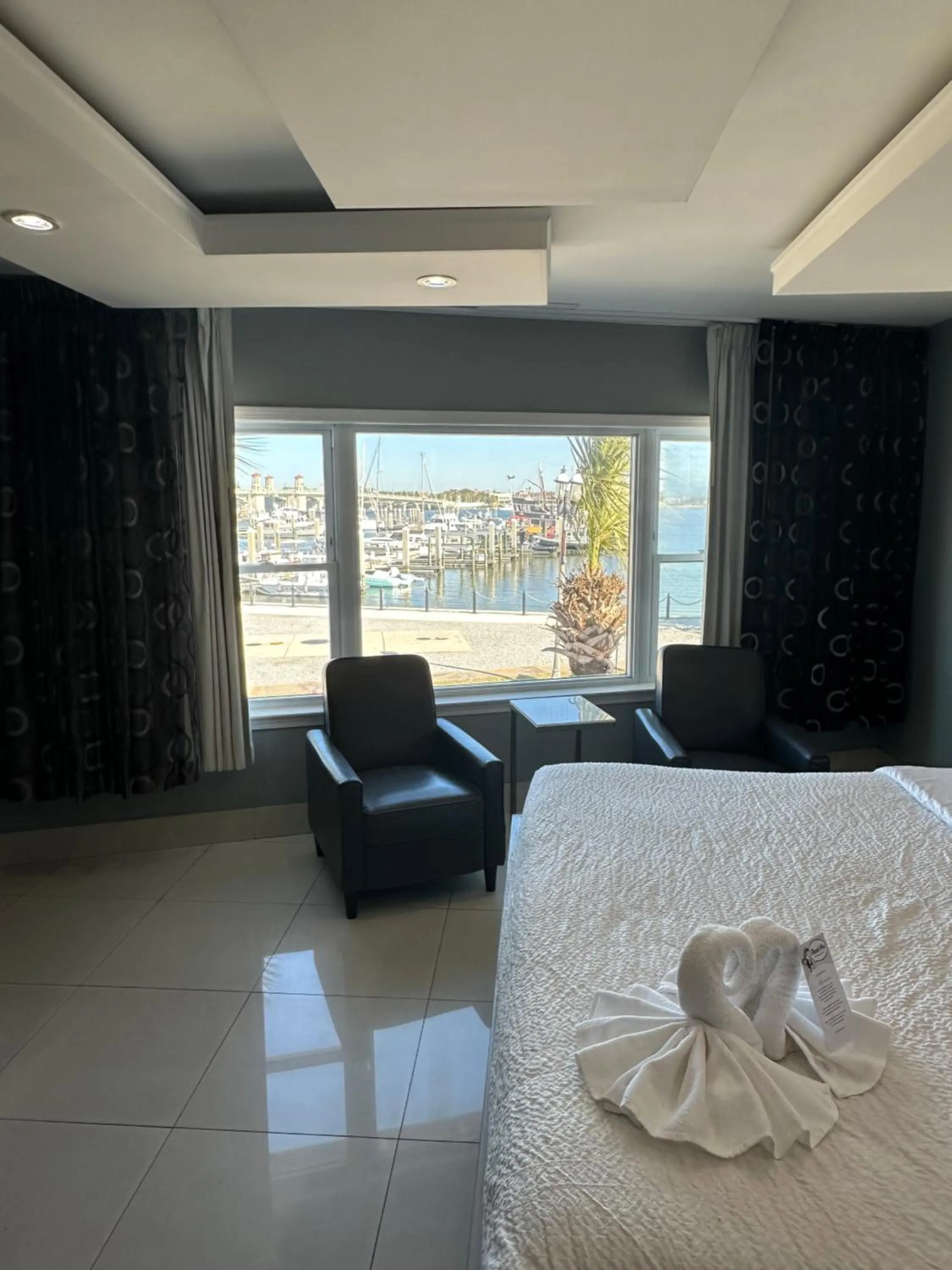 View (from property/room), Bed in Historic Waterfront Marion Motor Lodge in downtown St Augustine