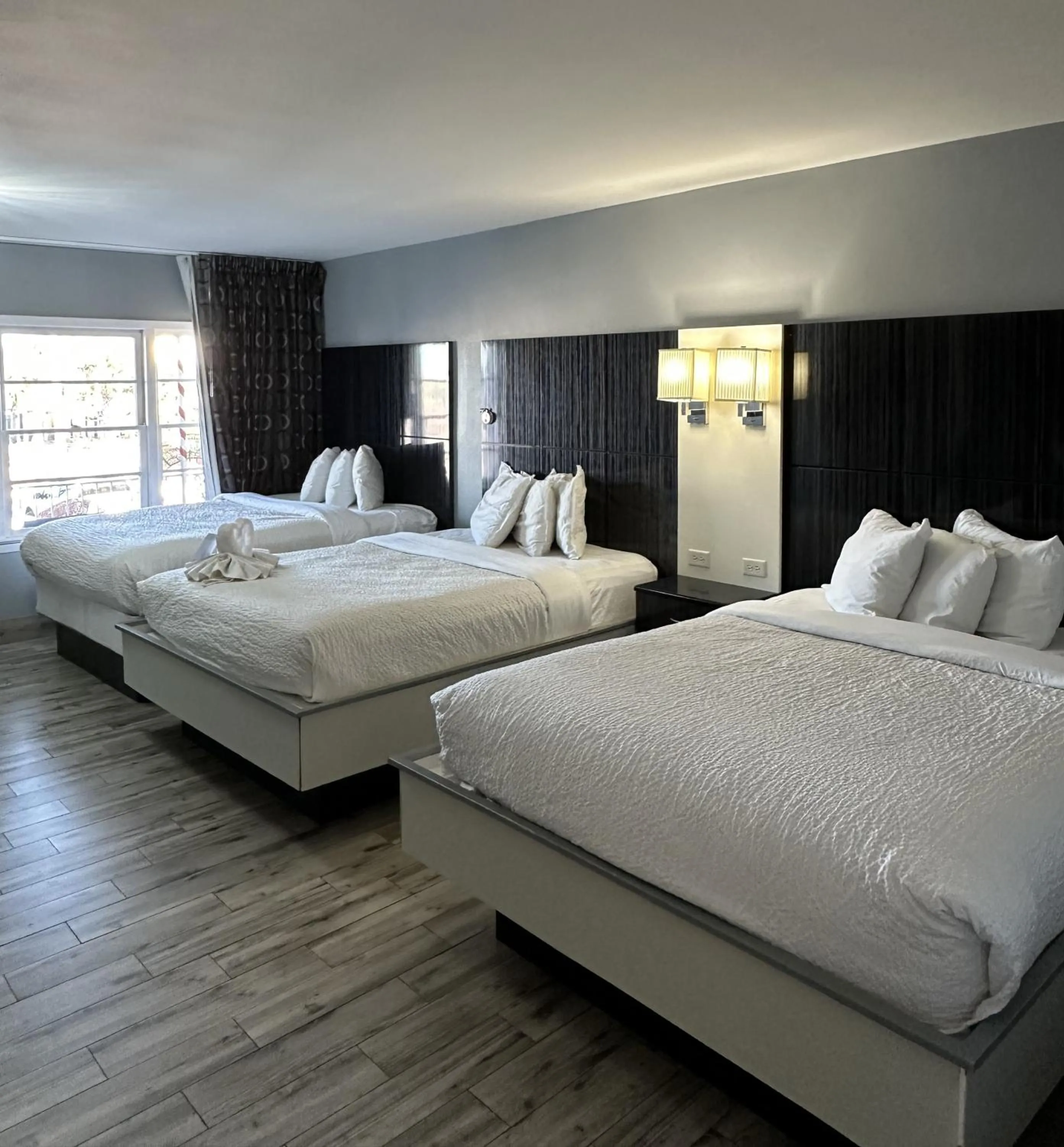 Bed in Historic Waterfront Marion Motor Lodge in downtown St Augustine