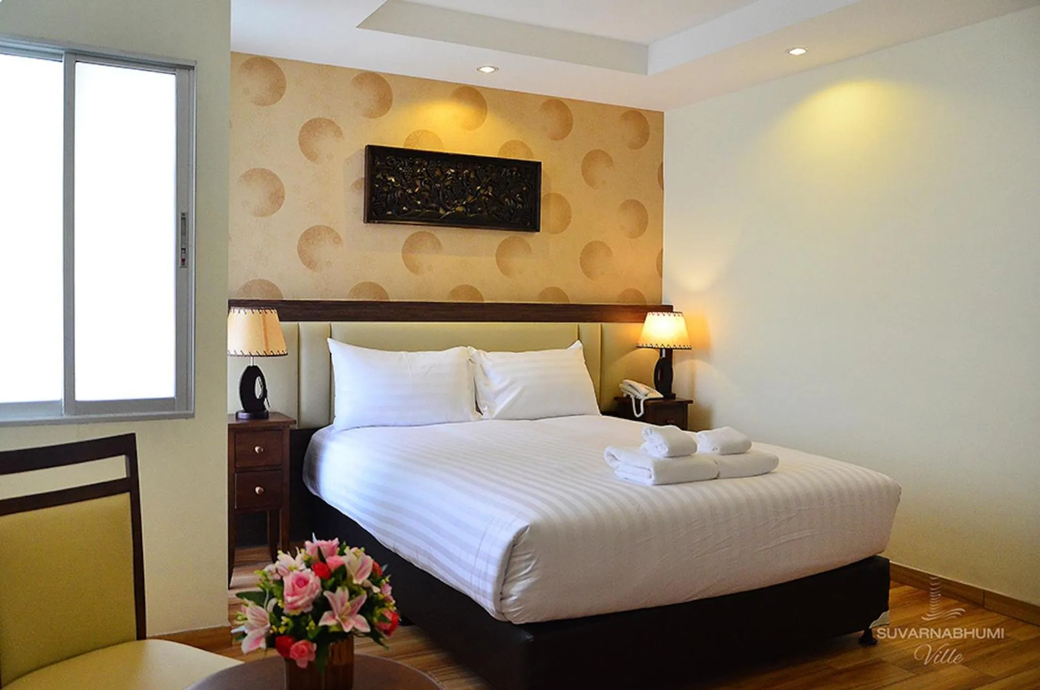 Bedroom, Bed in Suvarnabhumi Ville Airport Hotel