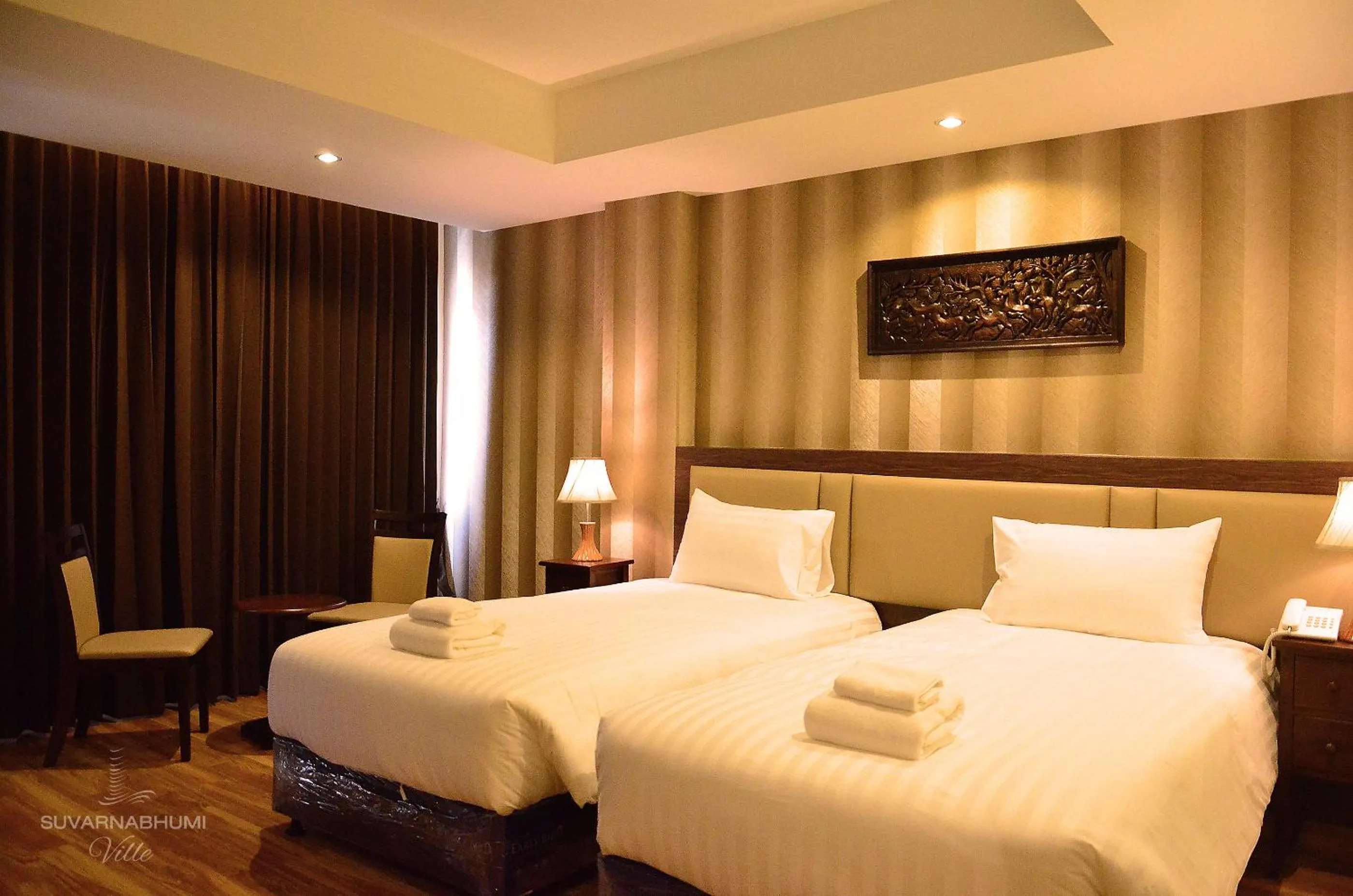 Bedroom, Bed in Suvarnabhumi Ville Airport Hotel