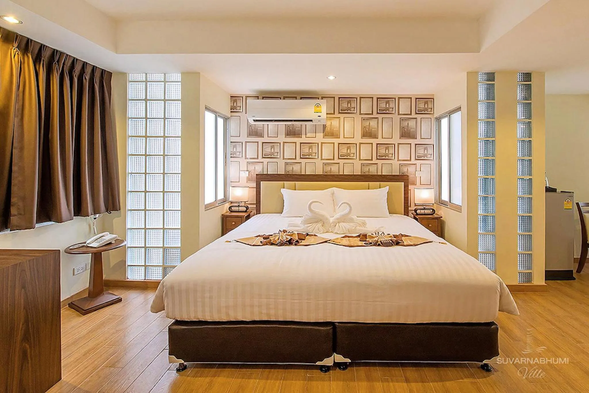 Bedroom, Bed in Suvarnabhumi Ville Airport Hotel