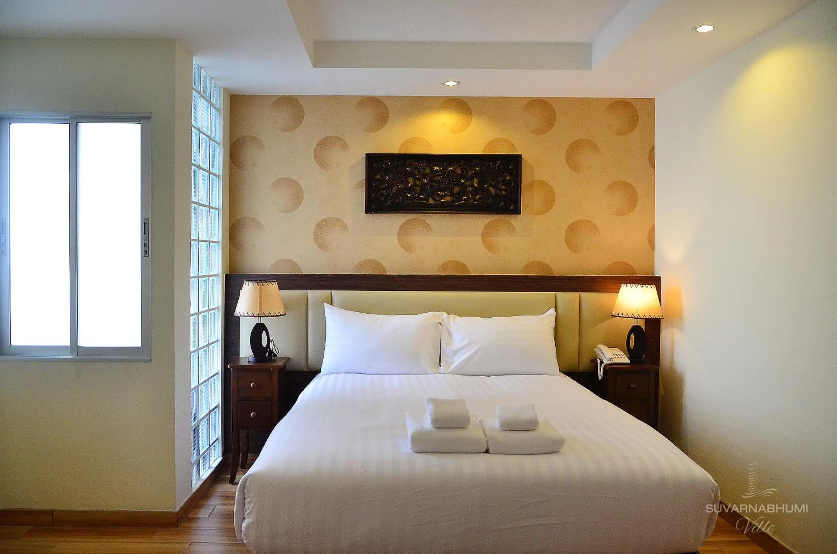 Bedroom, Bed in Suvarnabhumi Ville Airport Hotel