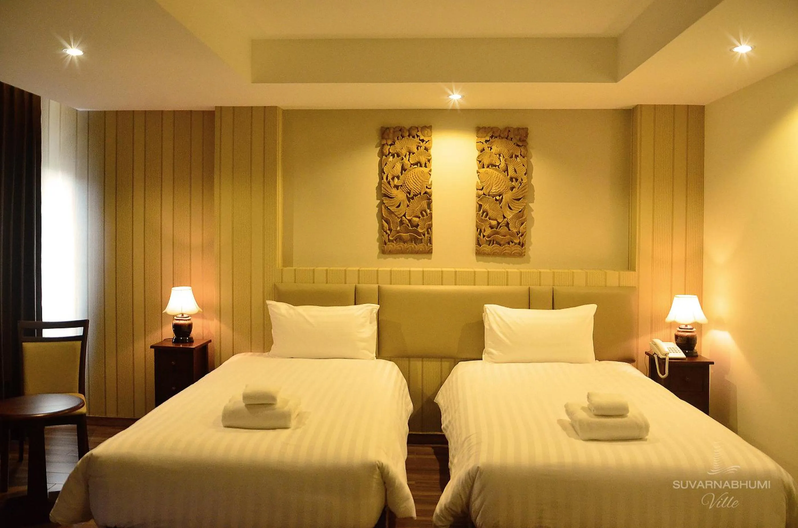 Bedroom, Bed in Suvarnabhumi Ville Airport Hotel