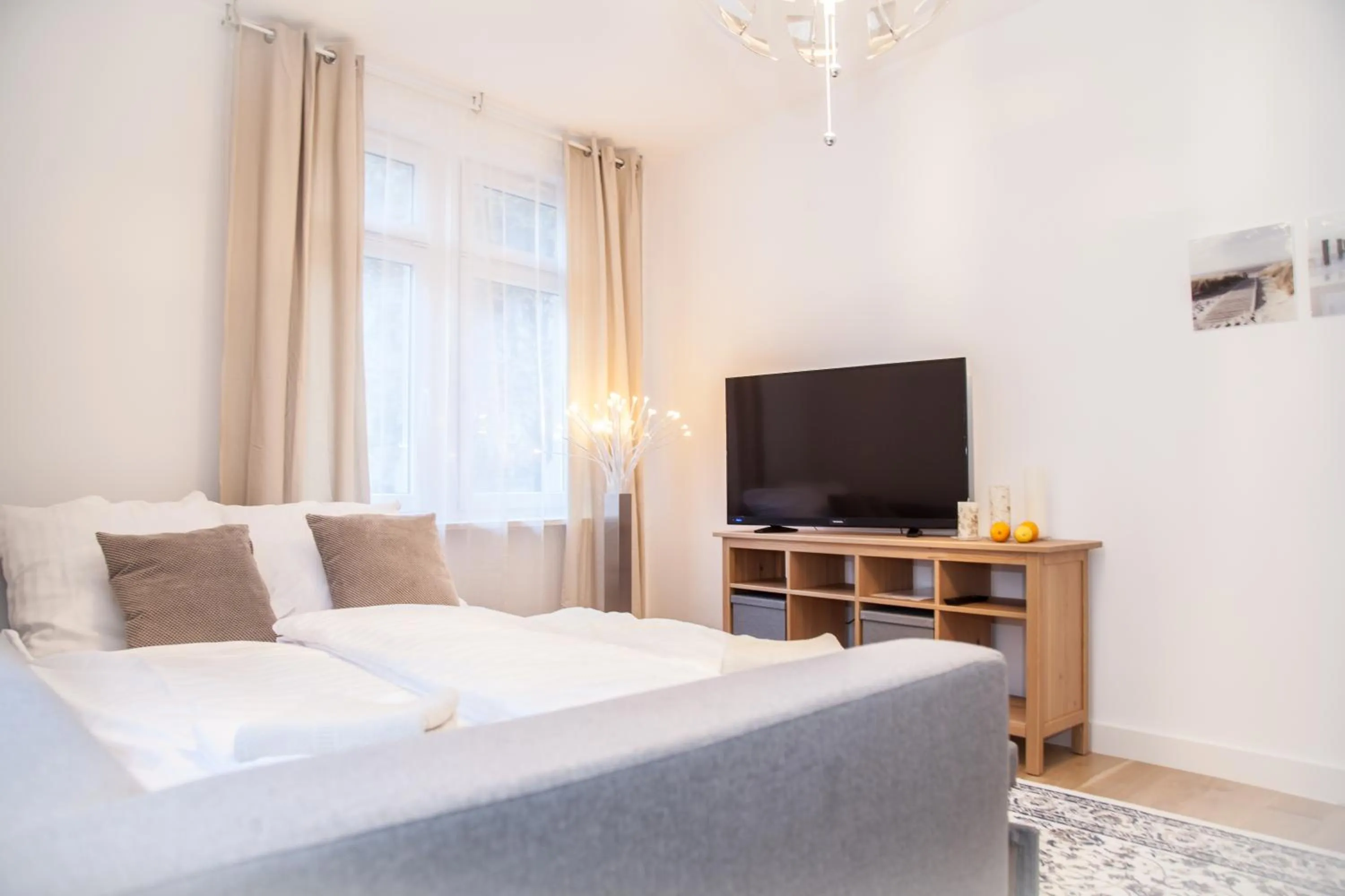 Living room, Bed in Apartment Haus Heidelberg