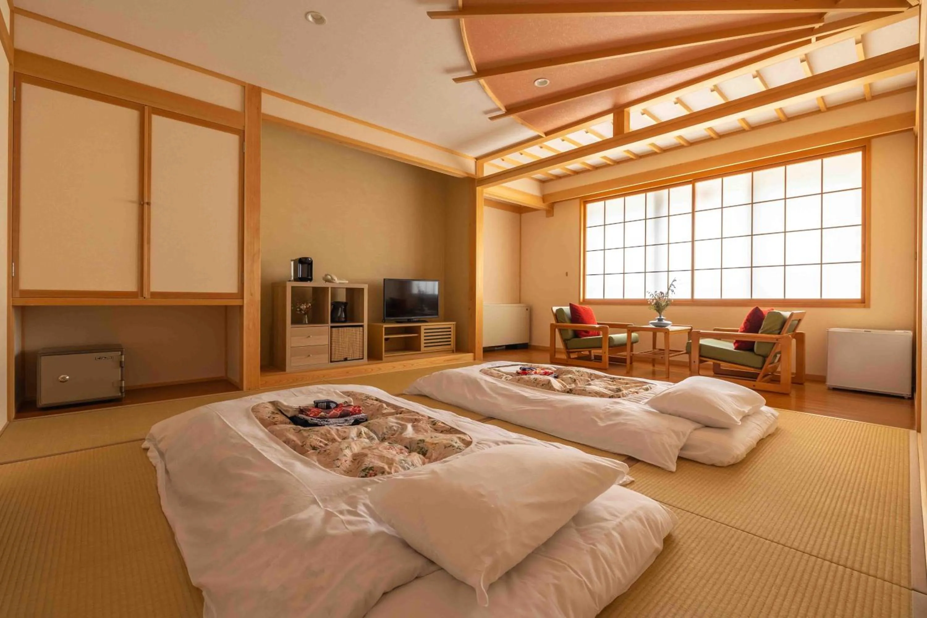 Bed in Nozawa View Hotel Shimataya