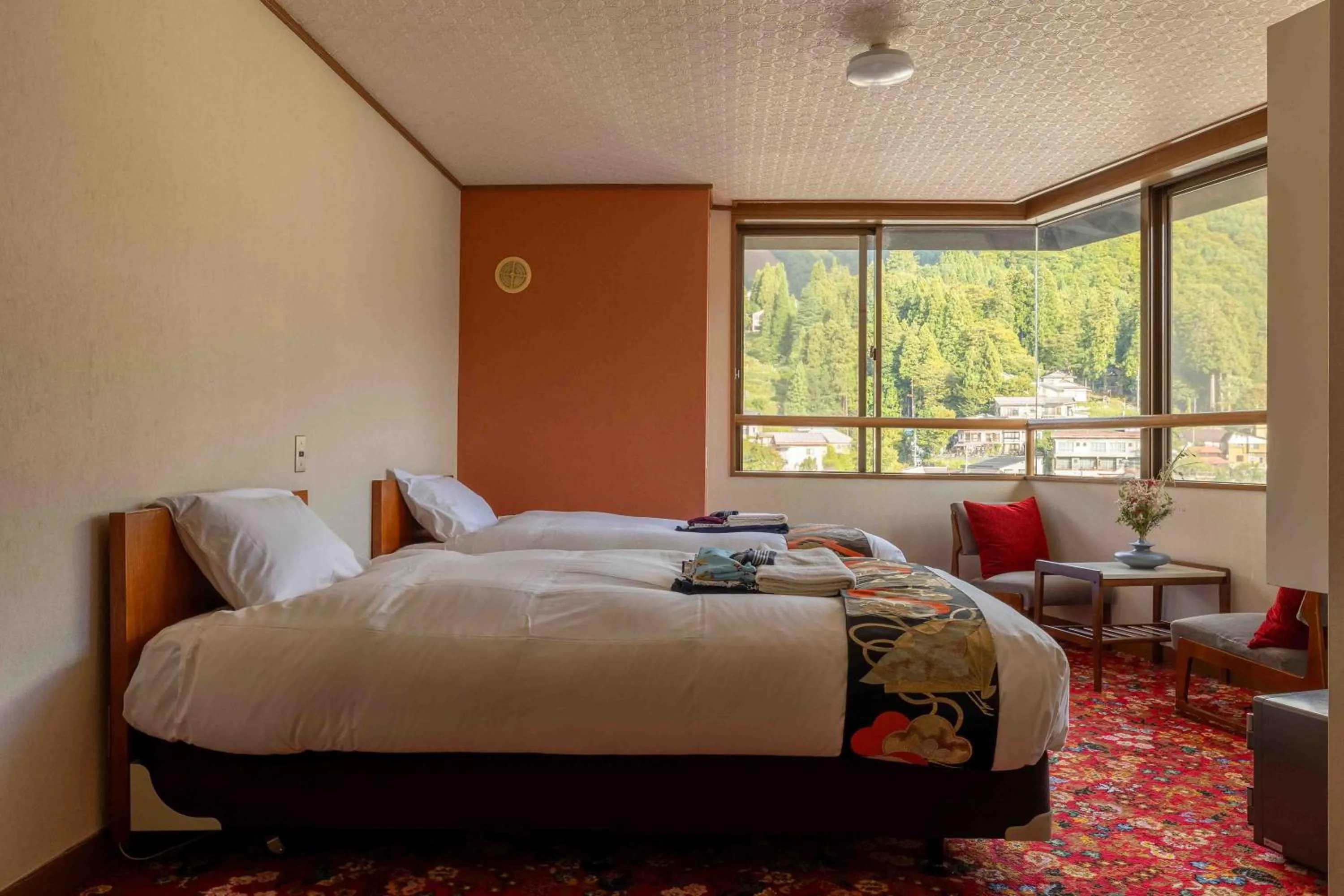 Bed in Nozawa View Hotel Shimataya