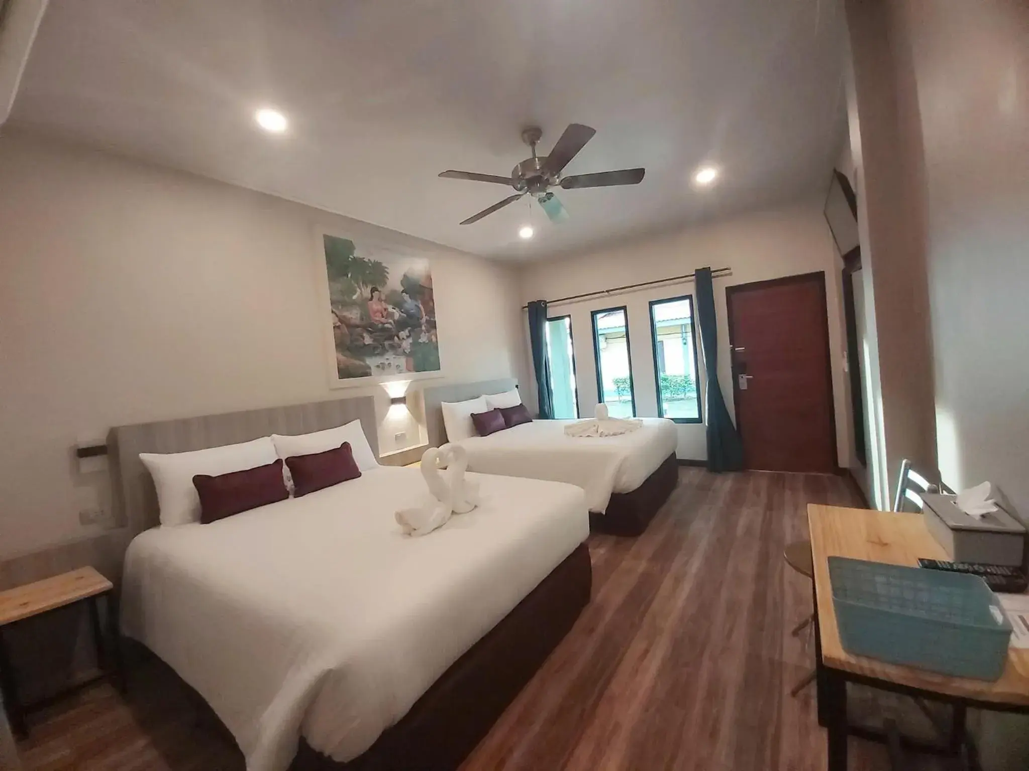 Quadruple Room with Garden View in Khong Chiam Orchid Riverside Resort Quadruple Room with Garden View in Khong Chiam Orchid Riverside Resort