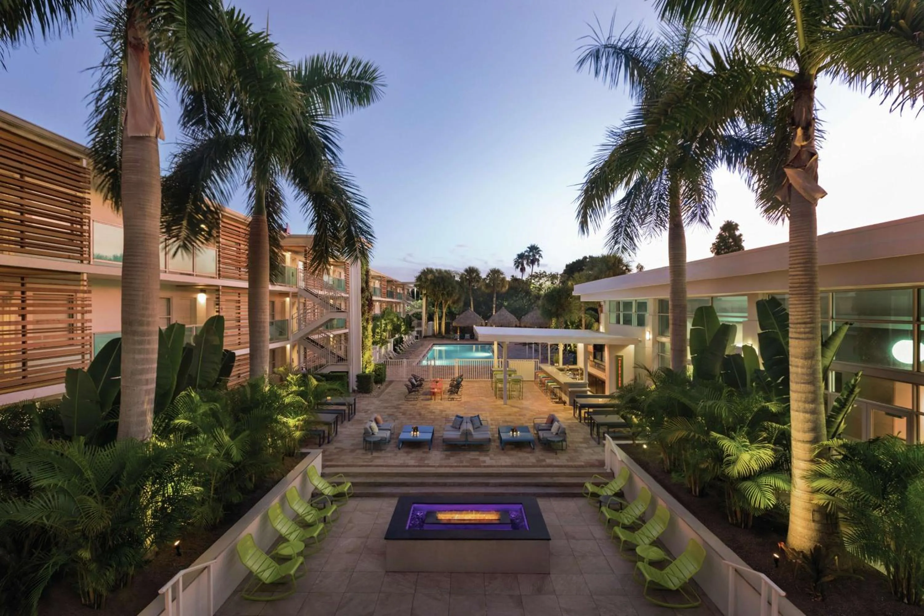 Pool view in Hotel Alba Tampa, Tapestry Collection By Hilton