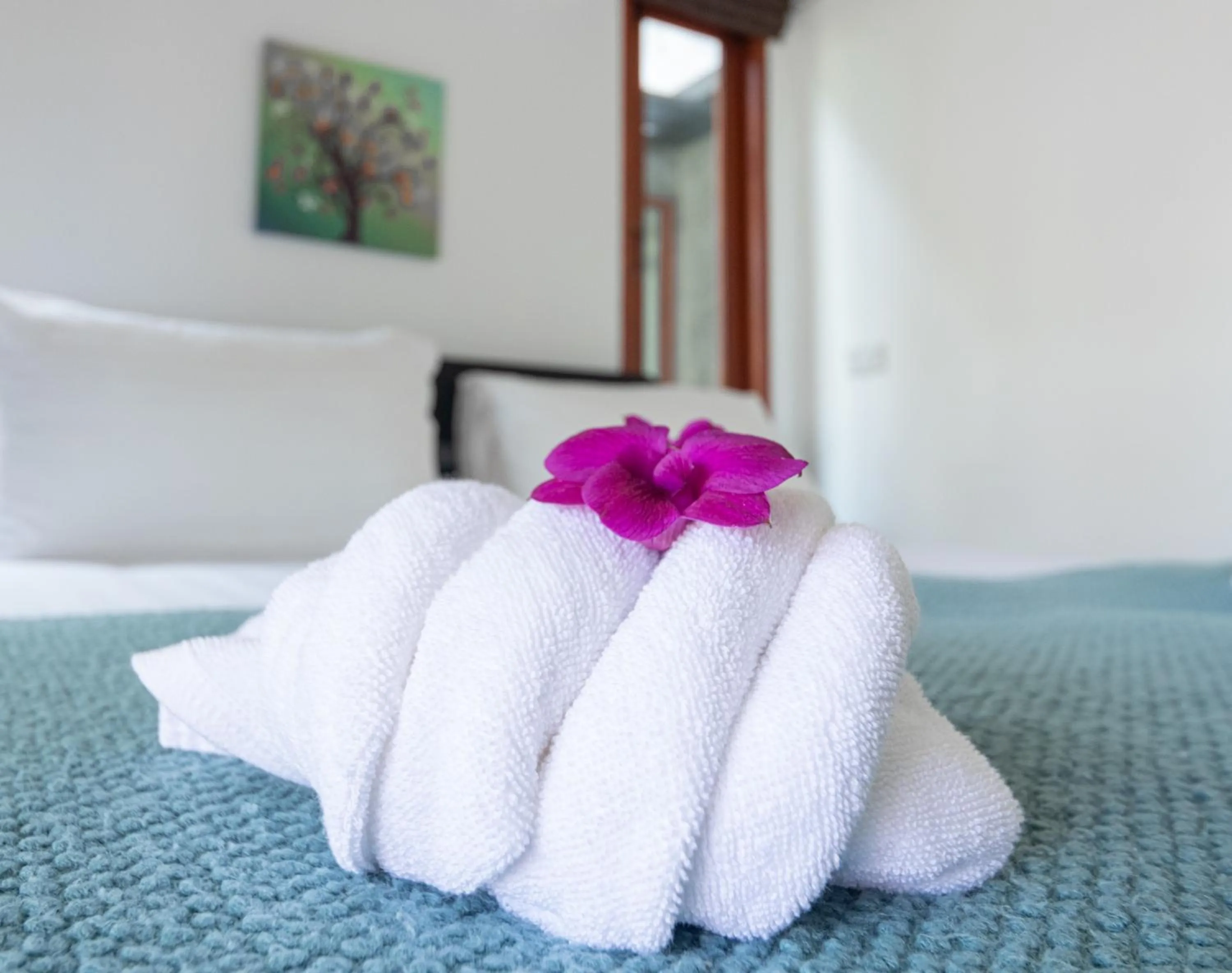 Bed in Ibiza Bungalows