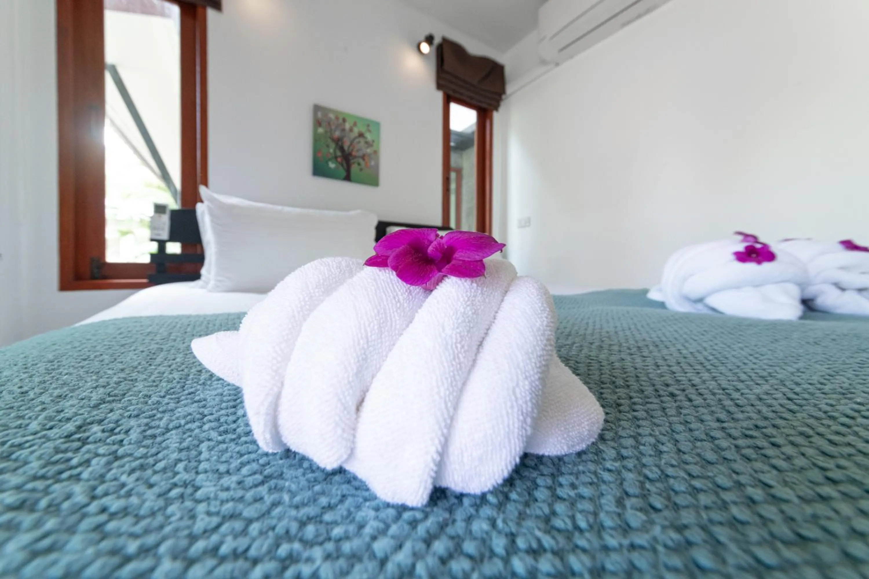 Bed in Ibiza Bungalows