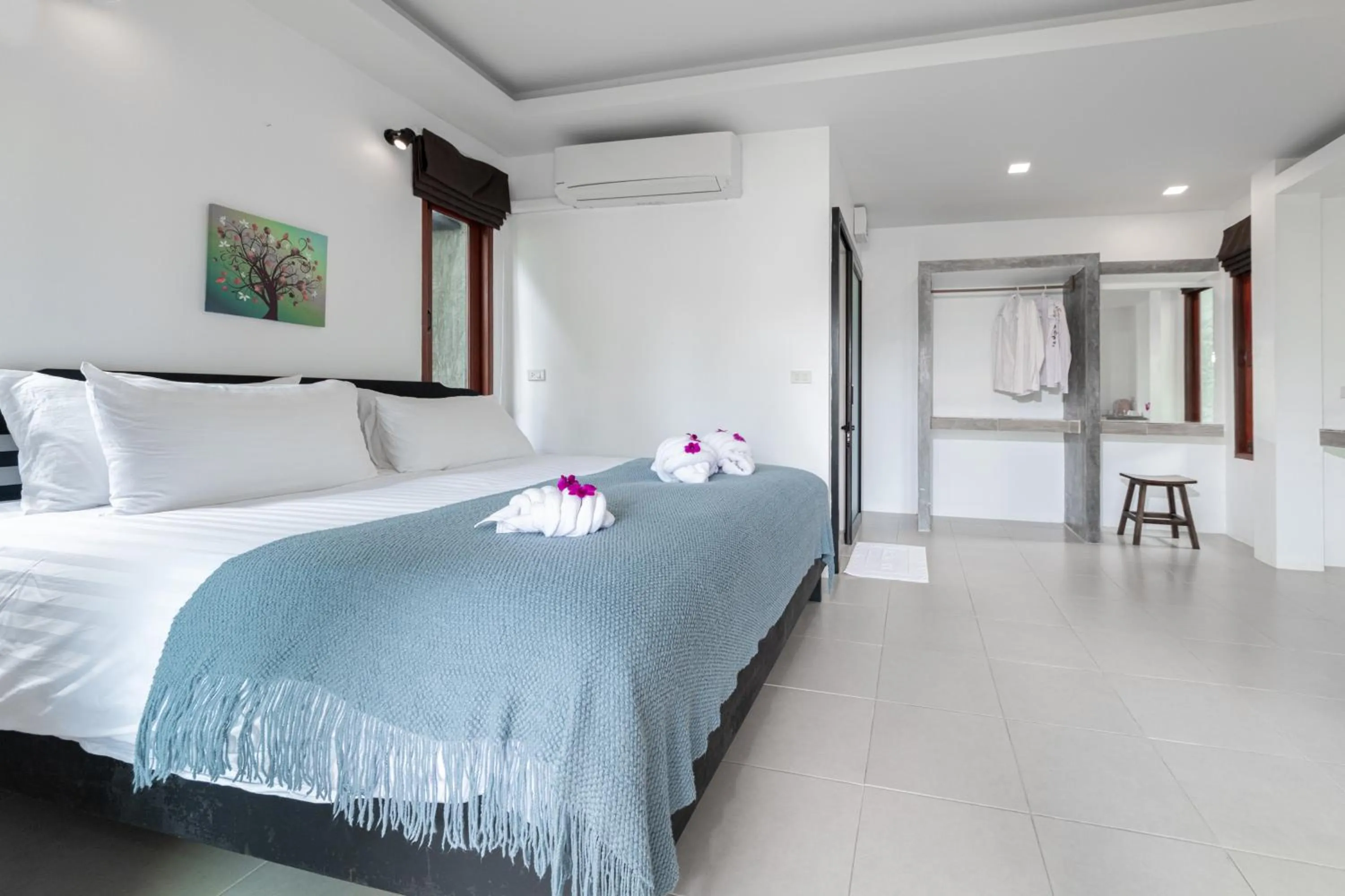 Bed in Ibiza Bungalows