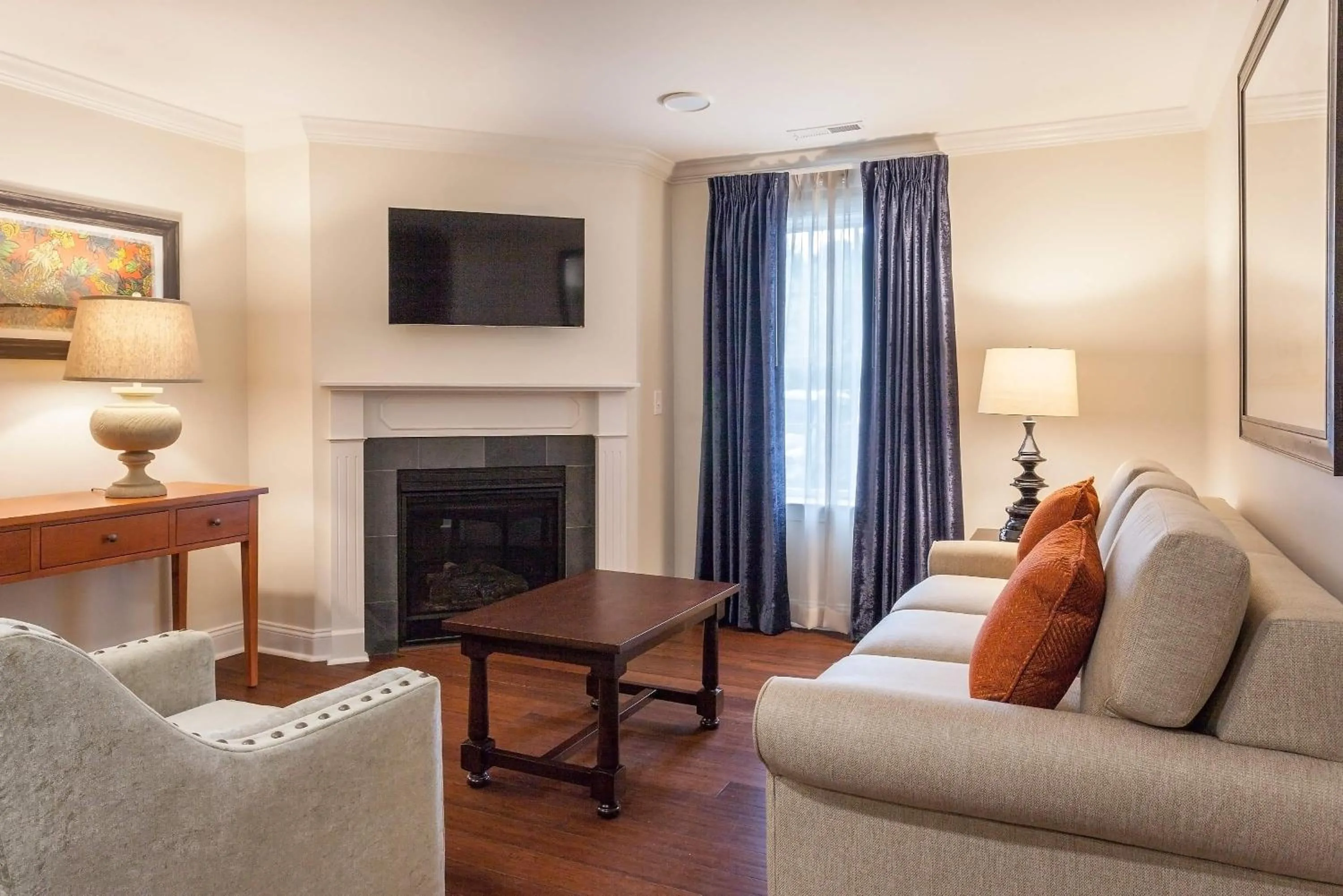 Living room in Bluegreen Vacations Patrick Henry Square, an Ascend Collection Resort