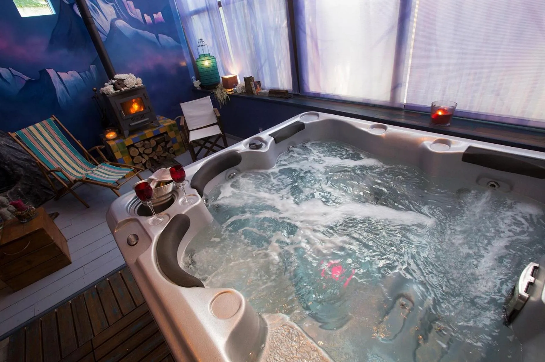 Hot Tub in Au2 Maison d'Hôtes - Guest House Au2