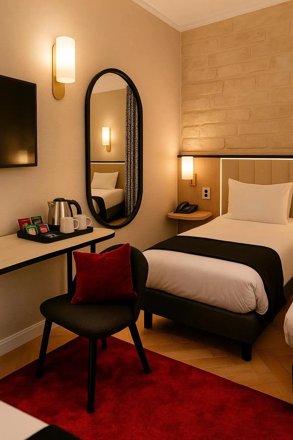 Bedroom, Bed in Grand Tonic hôtel & SPA Paris