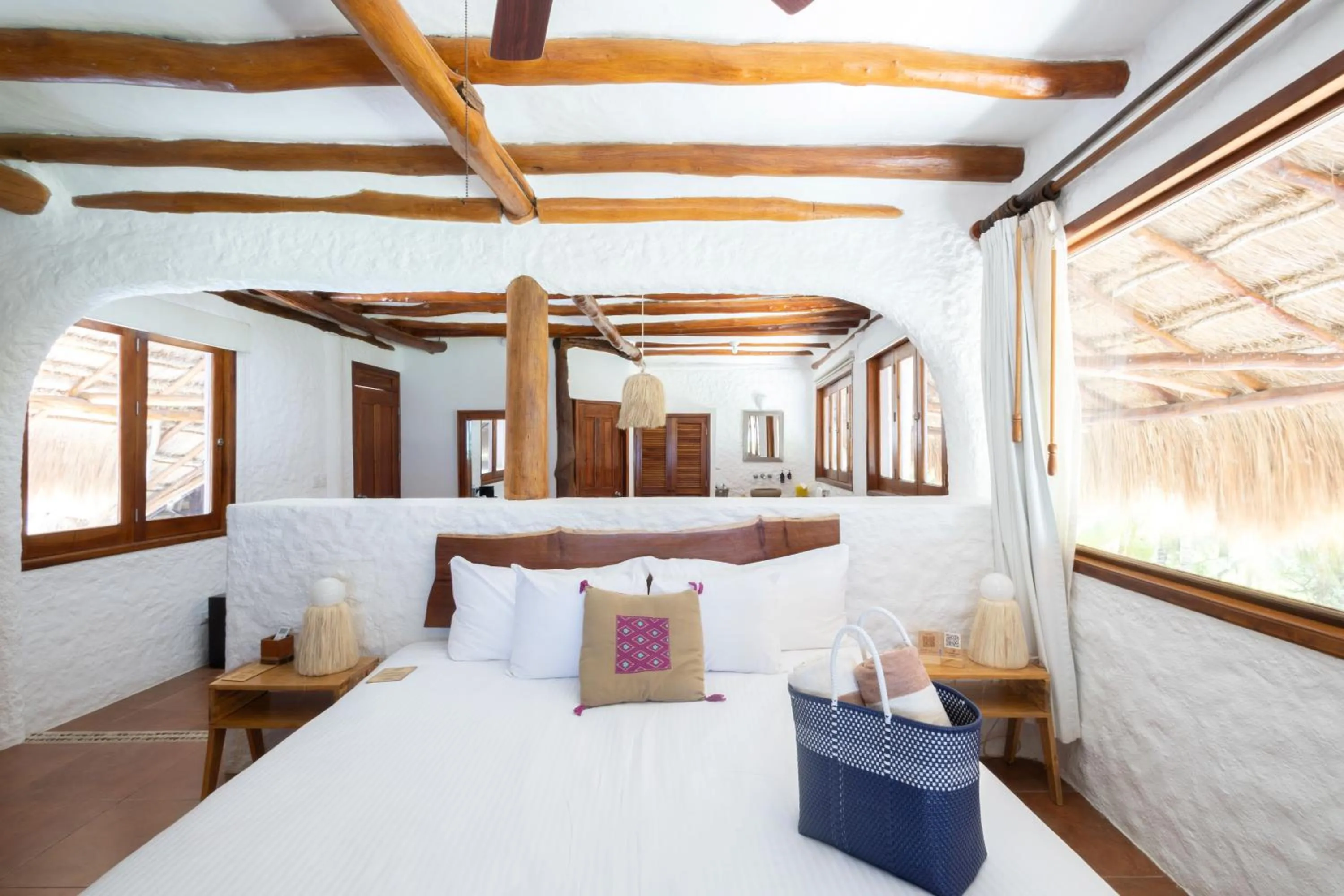 Bed in Hotel Las Nubes Holbox