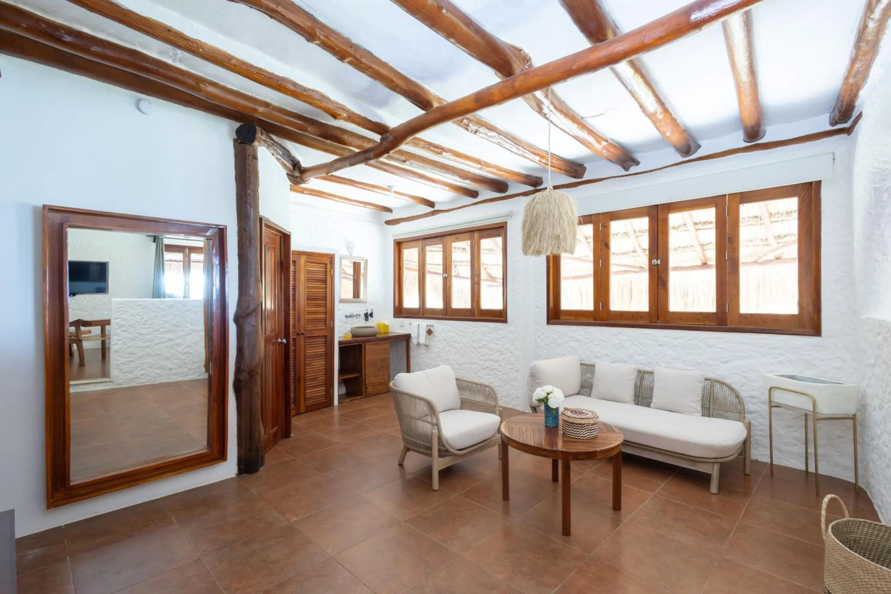 Living room in Hotel Las Nubes Holbox