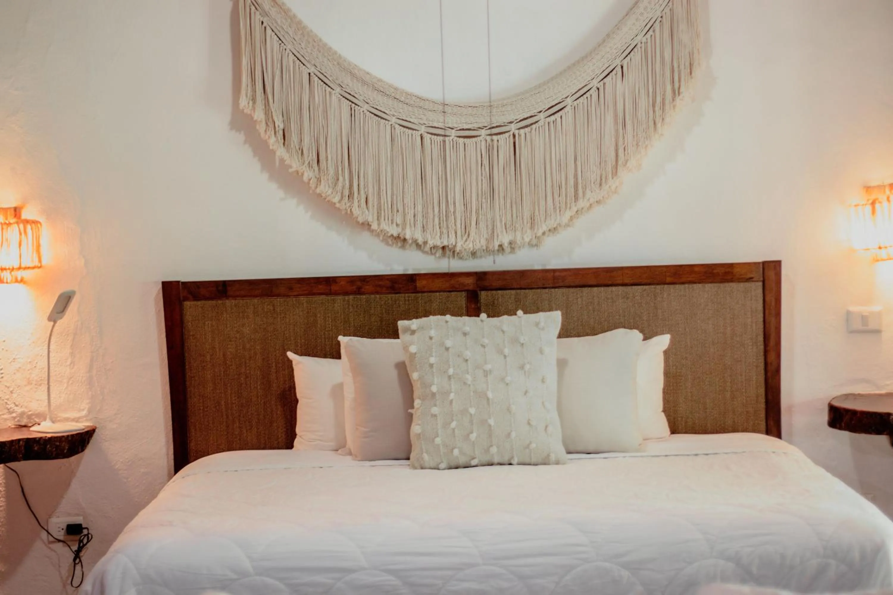 Bed in Hotel Las Nubes Holbox