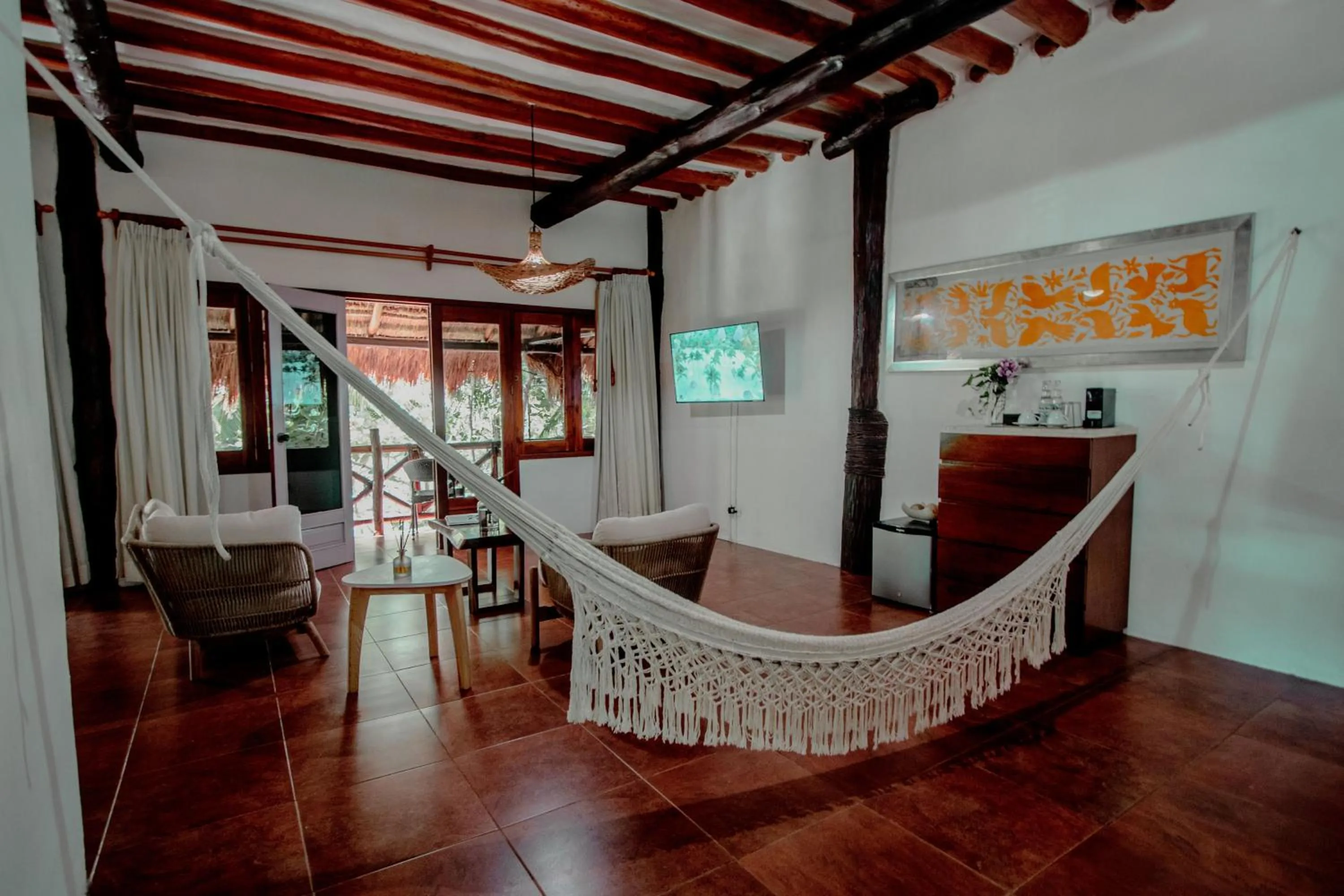 Living room in Hotel Las Nubes Holbox