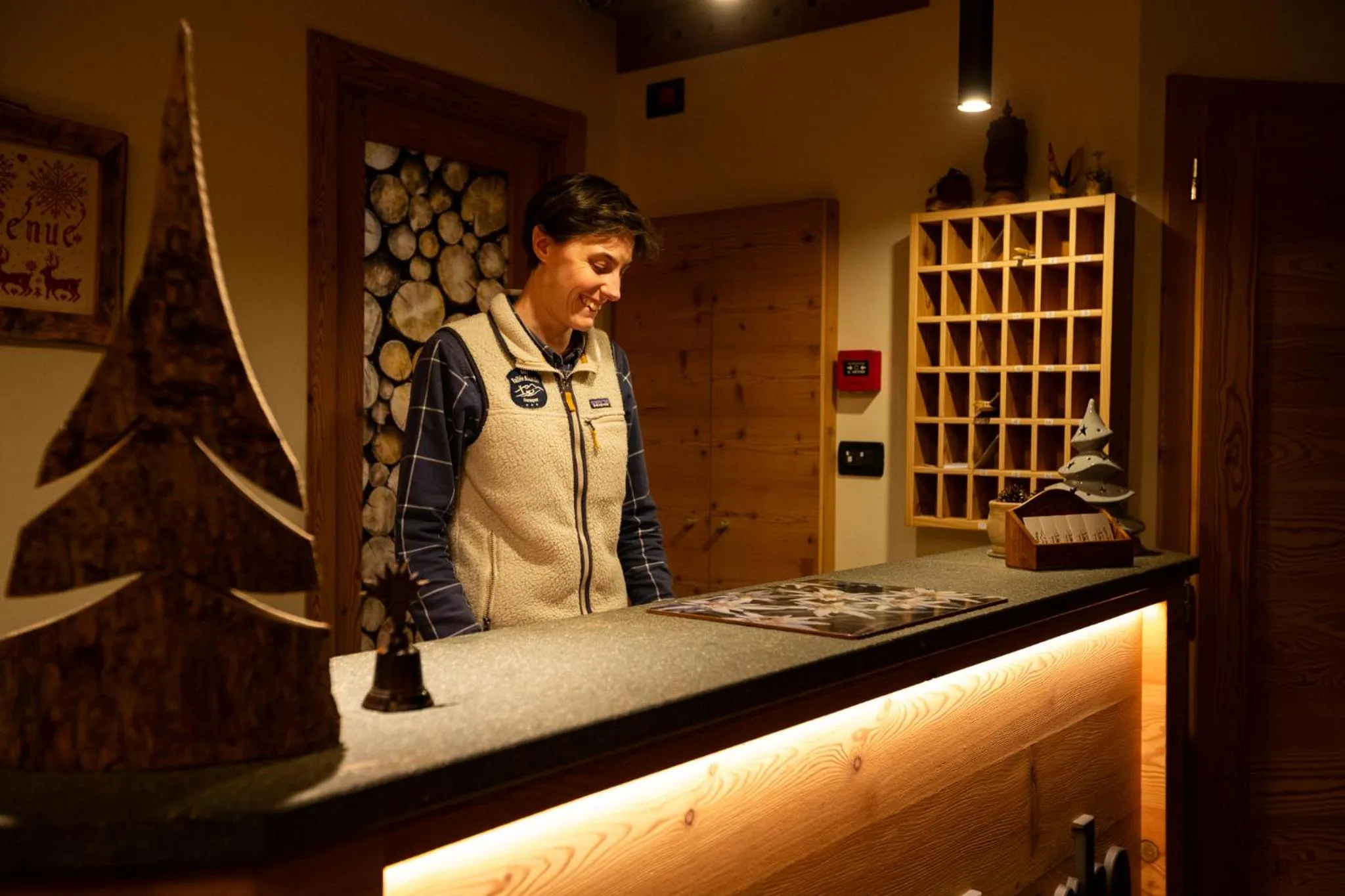 Lobby or reception in Hotel Vallée Blanche Courmayeur