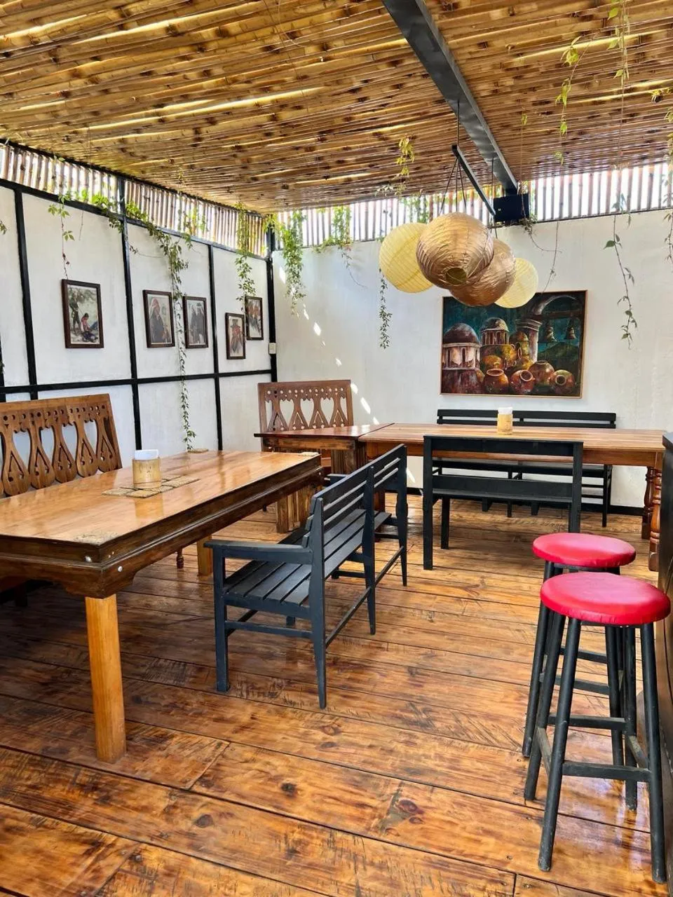 Seating area in Hotel Casa Chapultepec