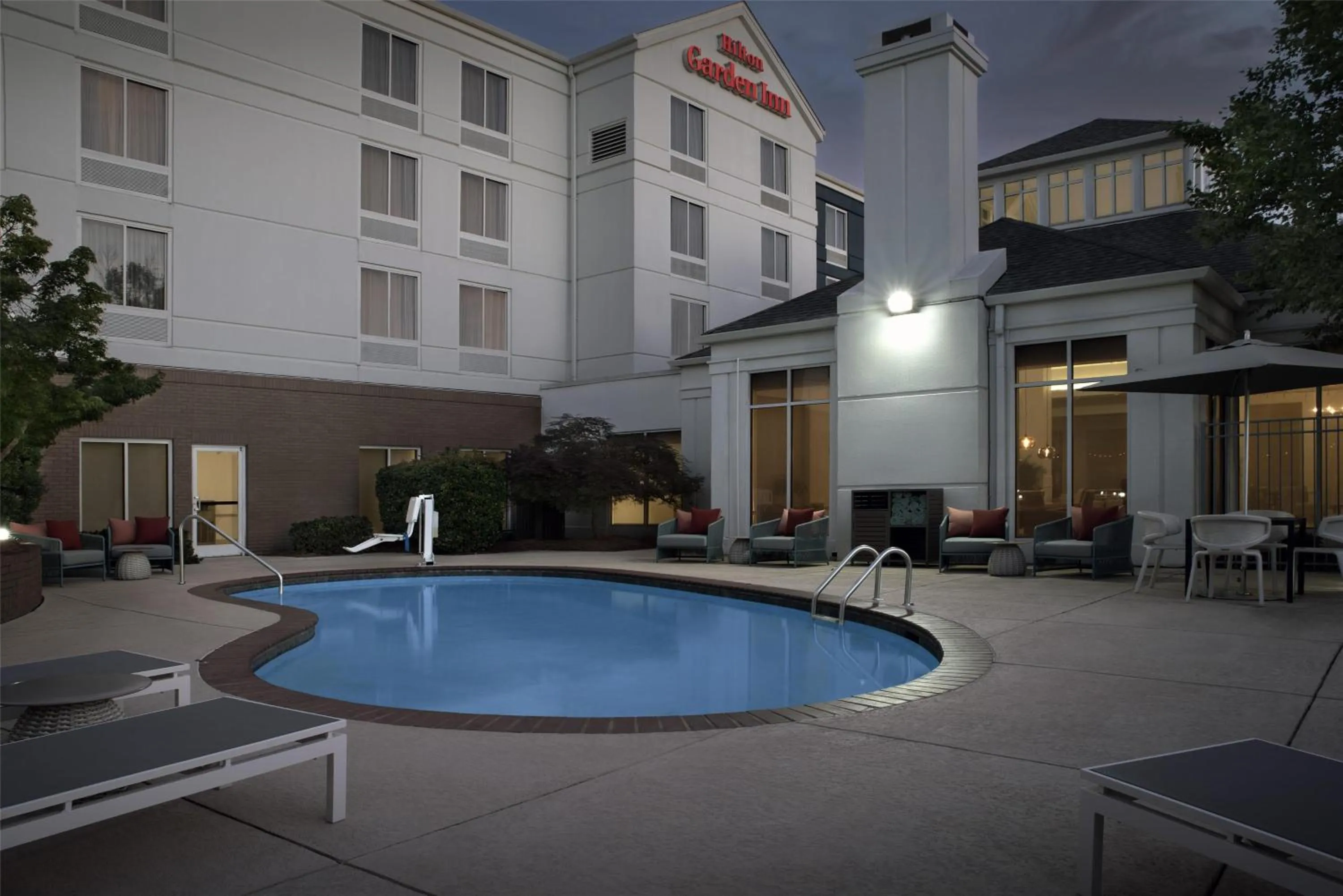 Pool view in Hilton Garden Inn Auburn/Opelika