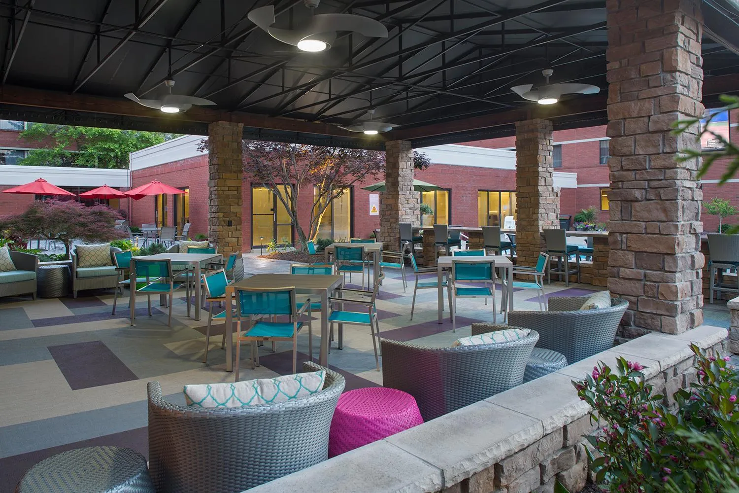Patio in DoubleTree by Hilton Akron Fairlawn