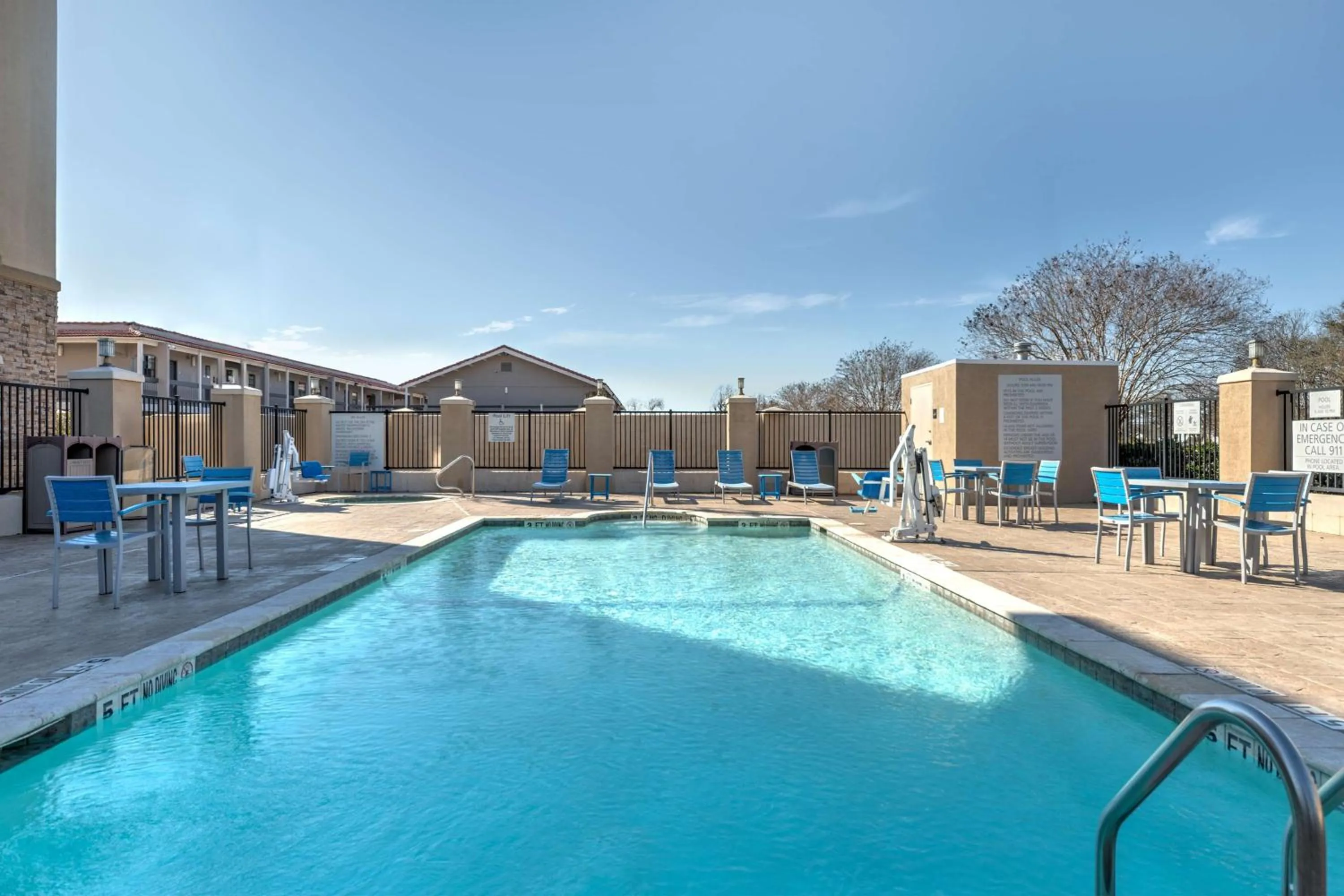 Pool view in Hampton Inn and Suites Lake Jackson-Clute