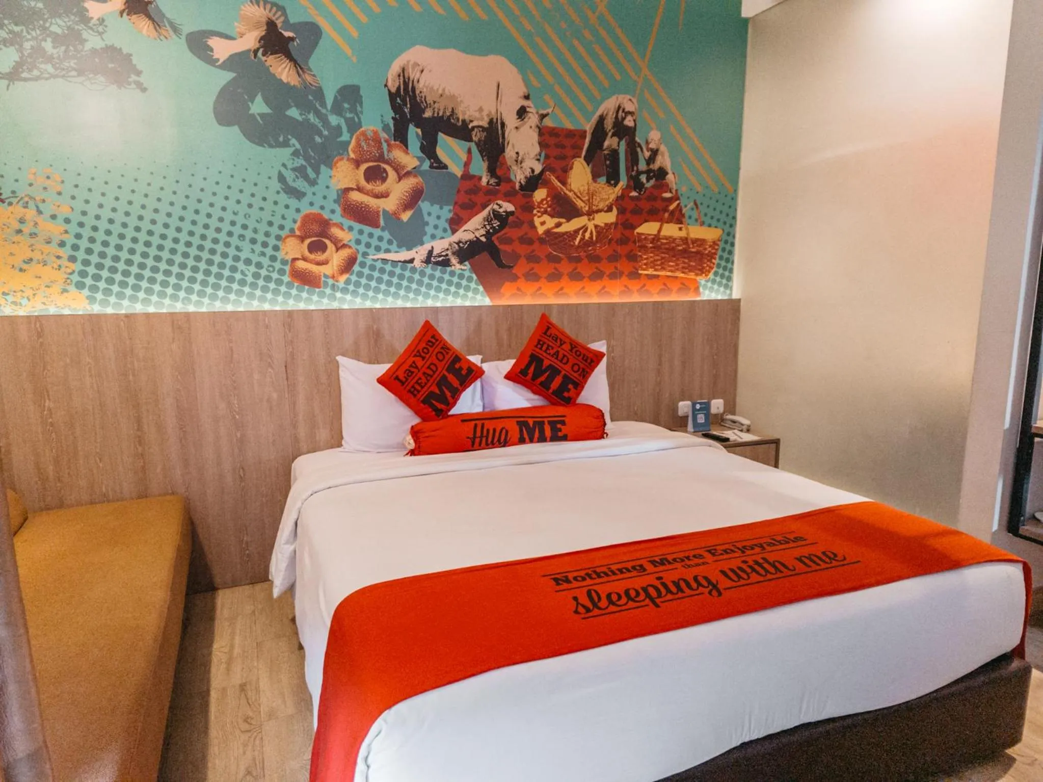 Bedroom, Bed in Meotel Purwokerto